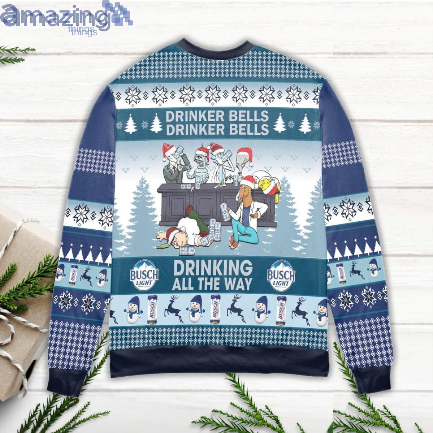 Busch Light Drinker Bell Drinker Bell Ugly Christmas Sweater image Busch Light Drinker Bell Drinker Bell Ugly Christmas Sweater Product Photo 3