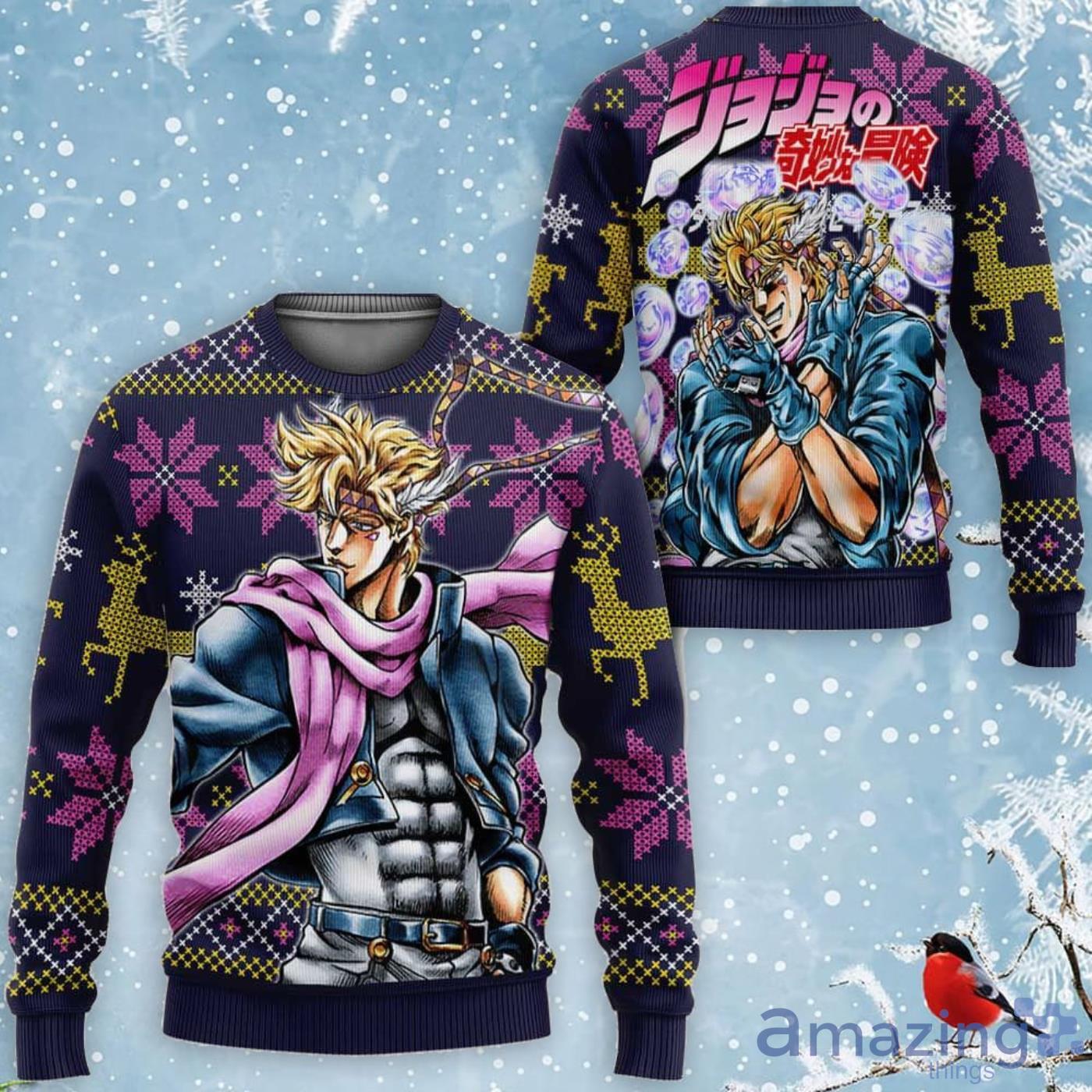 Caesar Anthonio Zeppeli Custom JJBA Anime Ugly Christmas Sweater Product Photo 1