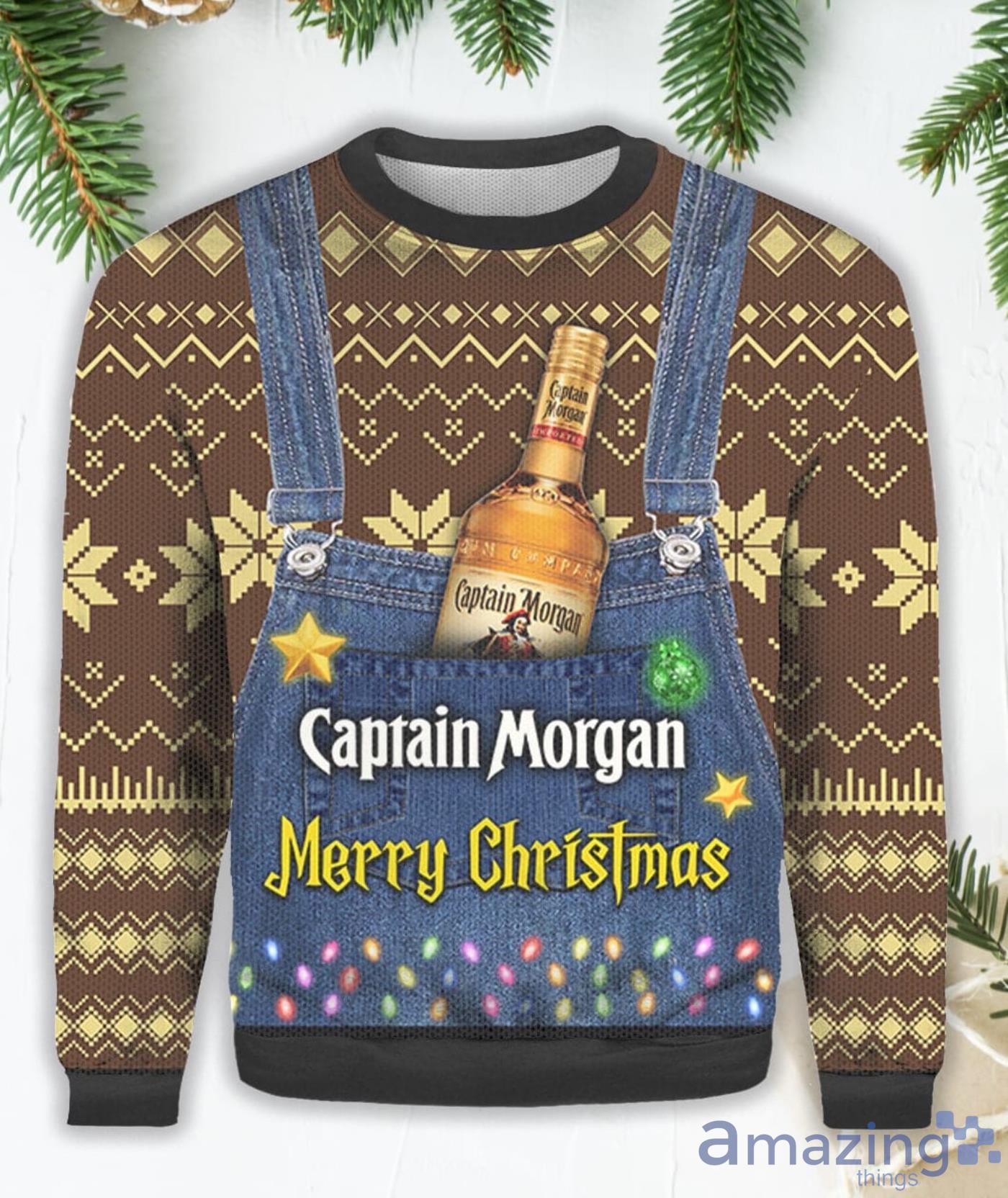 Captain Morgan Merry Christmas Ugly Christmas Sweater Product Photo 1