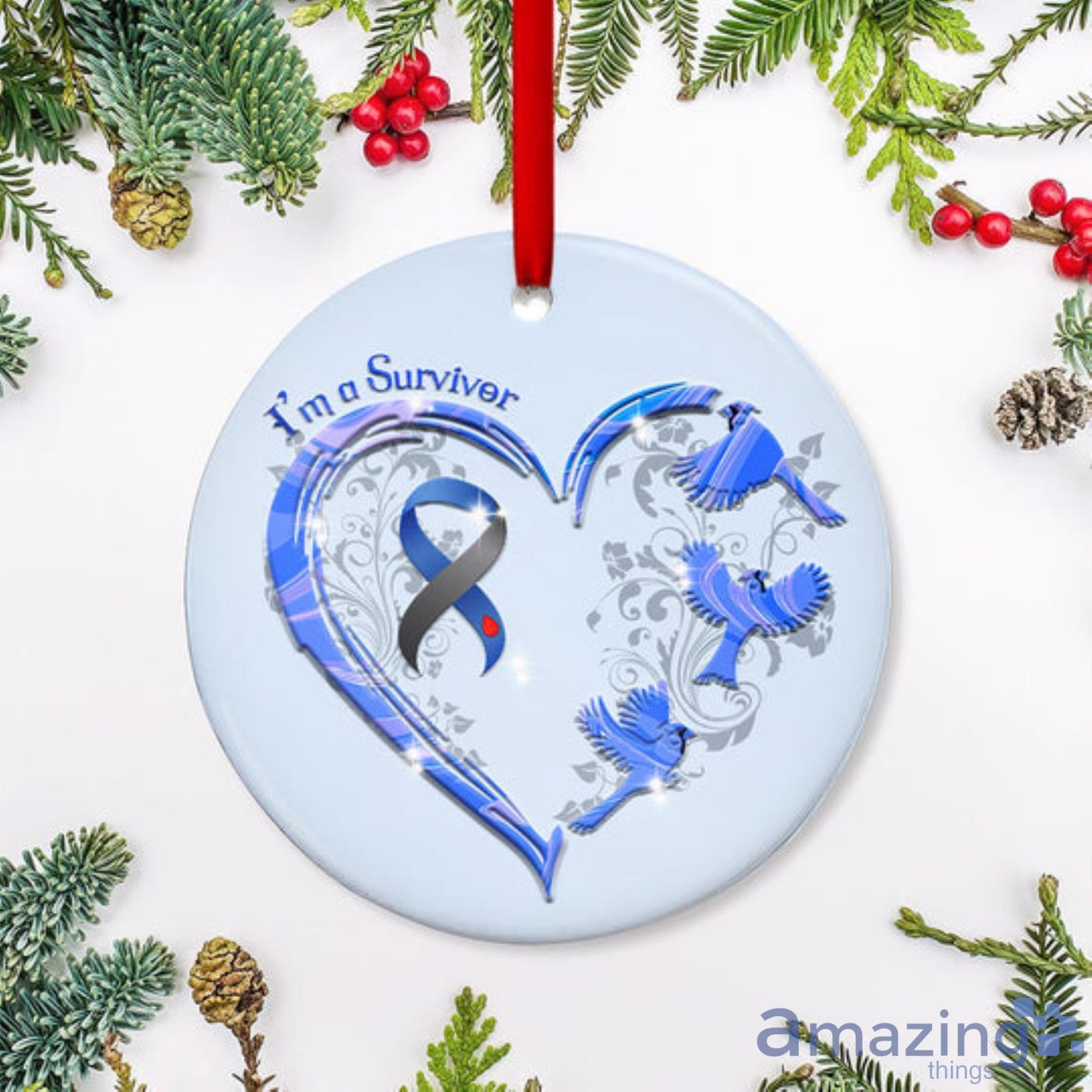 Cardinal Im A Survivor Christmas Ceramic Ornament Product Photo 1