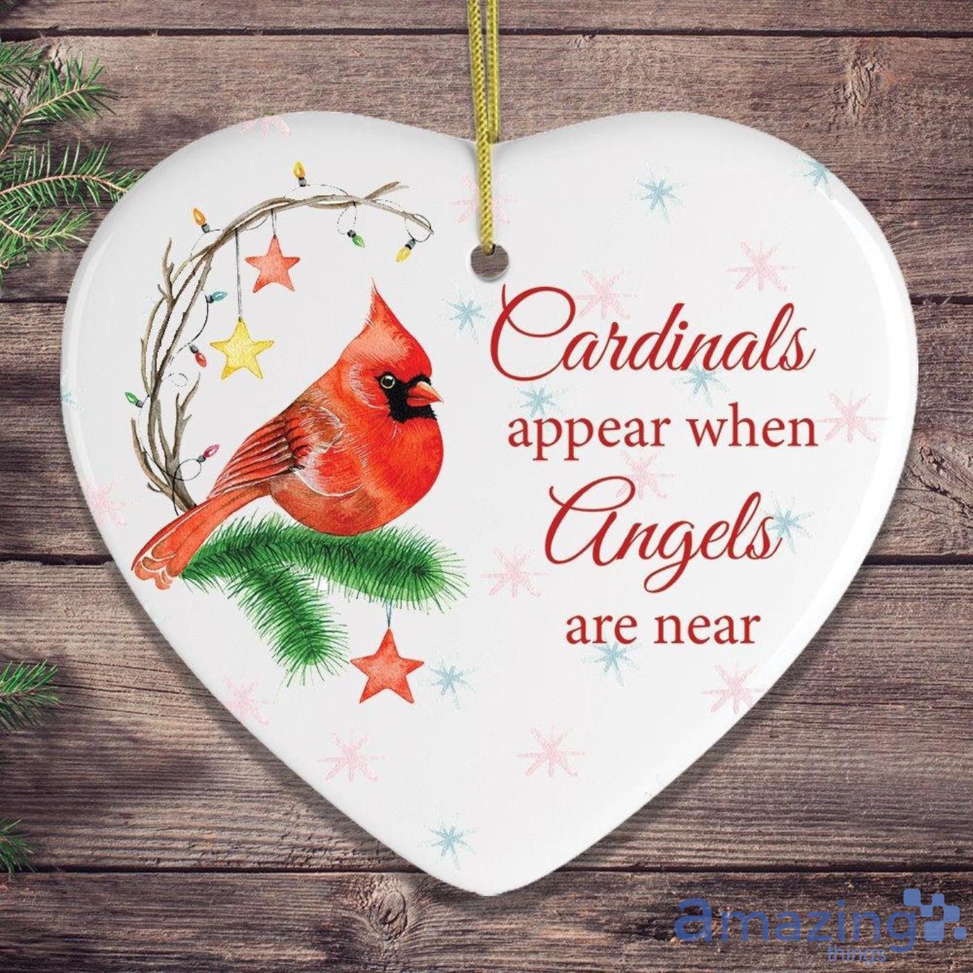 Cardinals Appear When Angels Are Near Holiday Edition Memorial Christmas Ornament Product Photo 1