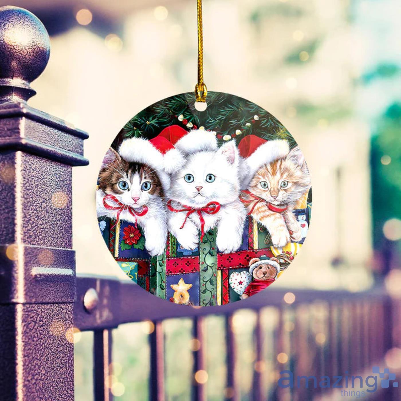 Cats Xmas Christmas Ceramic Ornament Product Photo 1