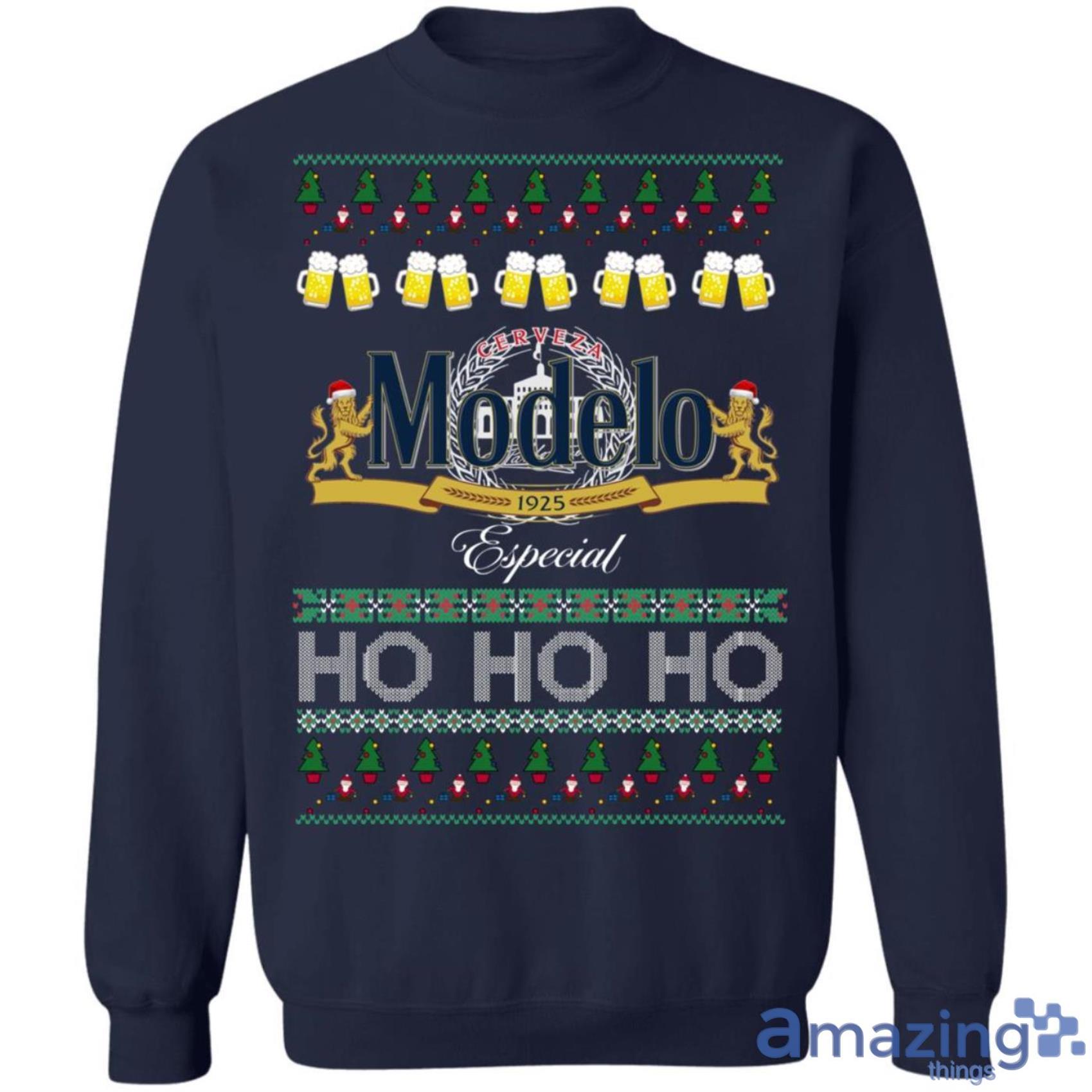 Cerveza Modelo Especial Beer Ho Ho Ho Christmas Funny Sweatshirt Product Photo 1