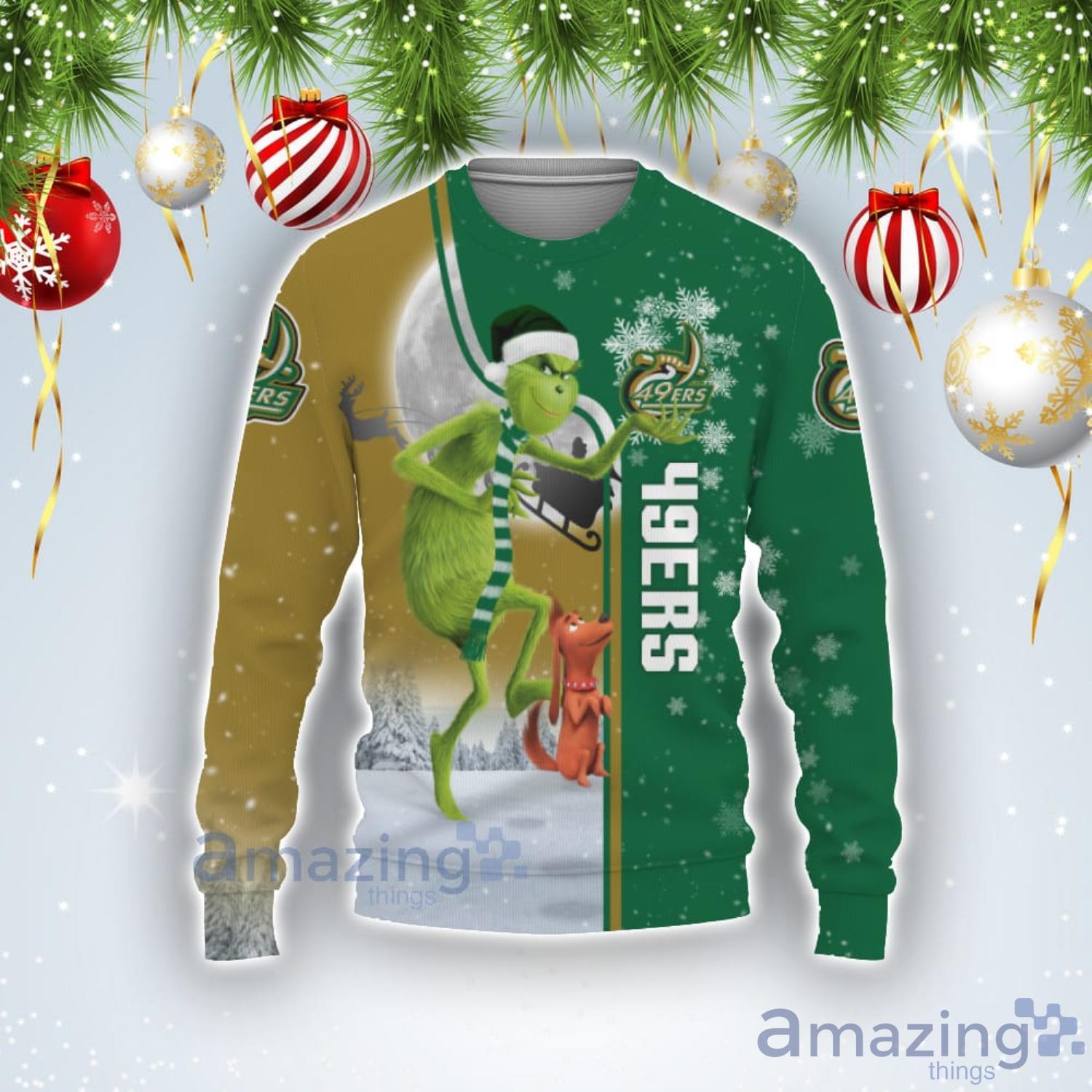 Charlotte 49ers Funny Grinch Ugly Christmas Sweater Product Photo 1