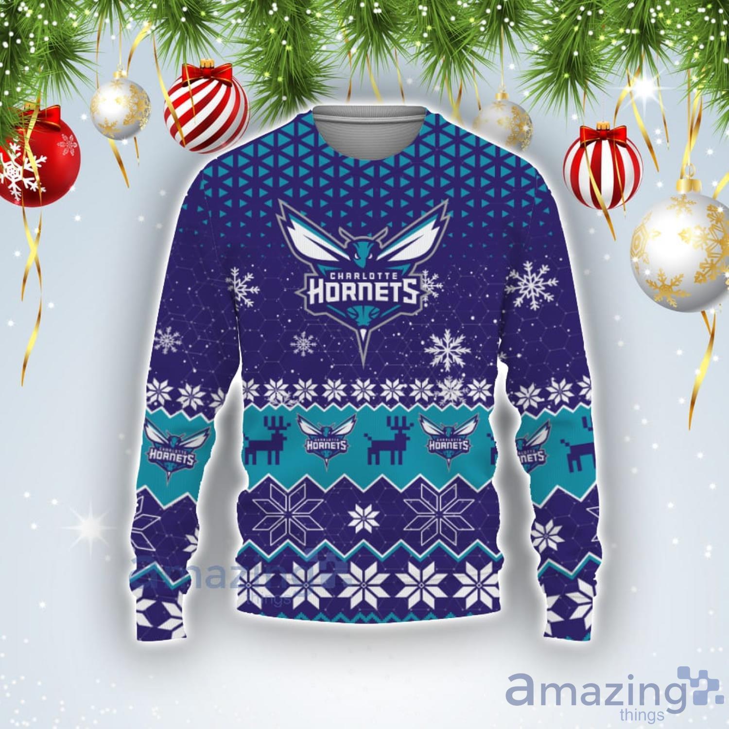 Charlotte Hornets American Ugly Christmas Sweater Product Photo 1