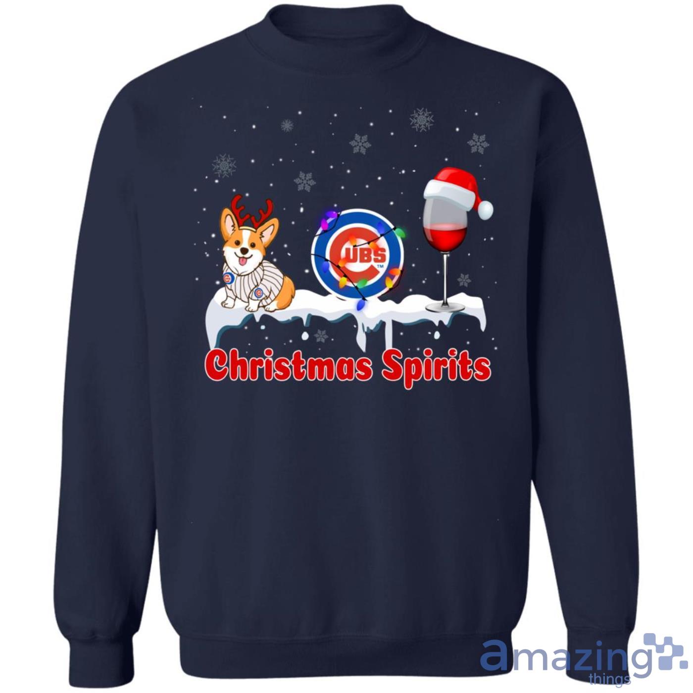 Christmas Spirit Chicago Cubs Corgi shirt, sweater, hoodie, and v