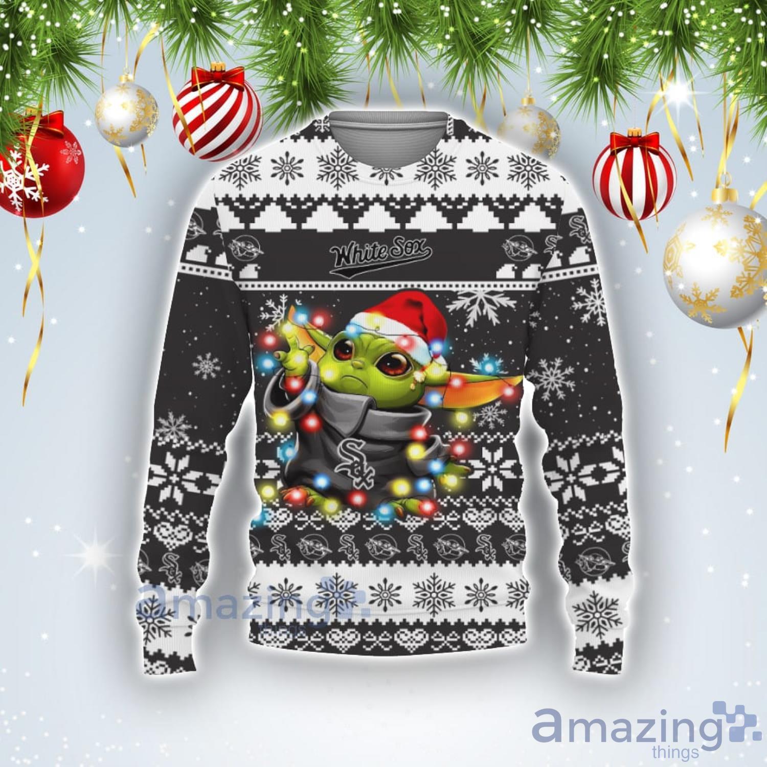 Chicago White Sox Baby Yoda Star Wars American Ugly Christmas Sweater Product Photo 1