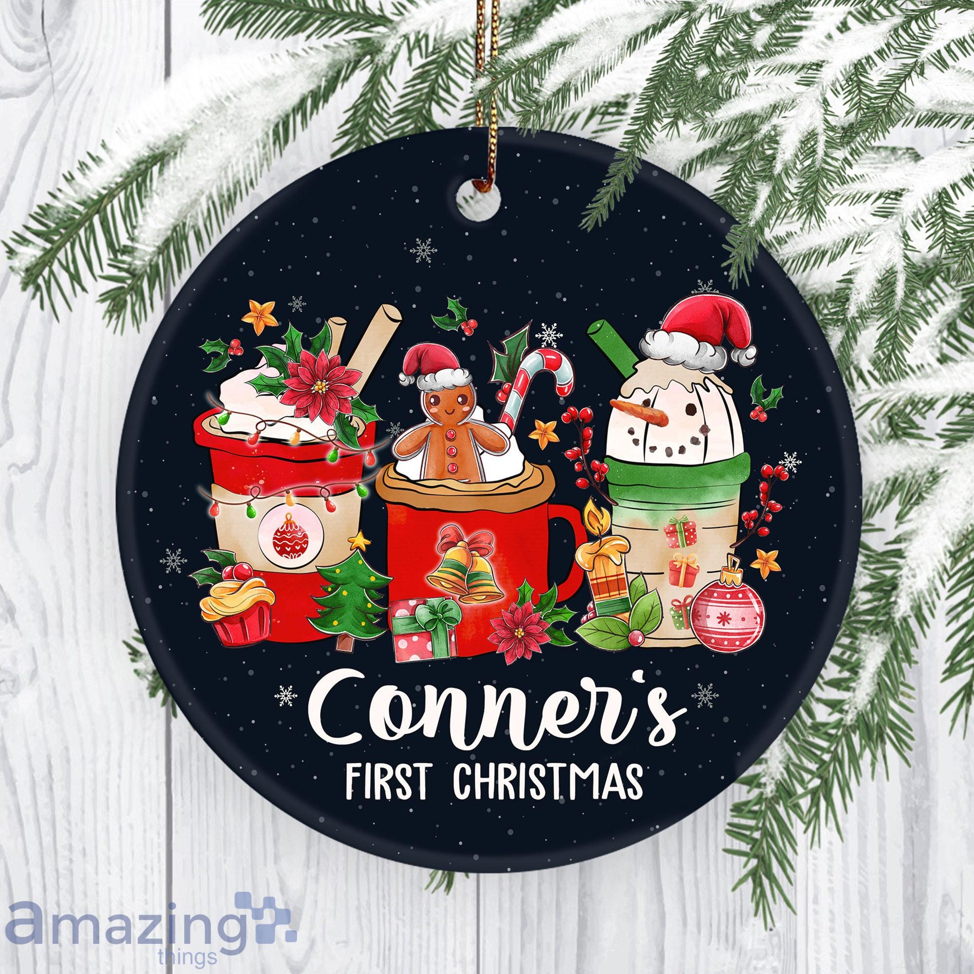 Christmas Coffee Lover Ornament Xmas Coffee Latte Drinking Christmas Ornament Product Photo 1