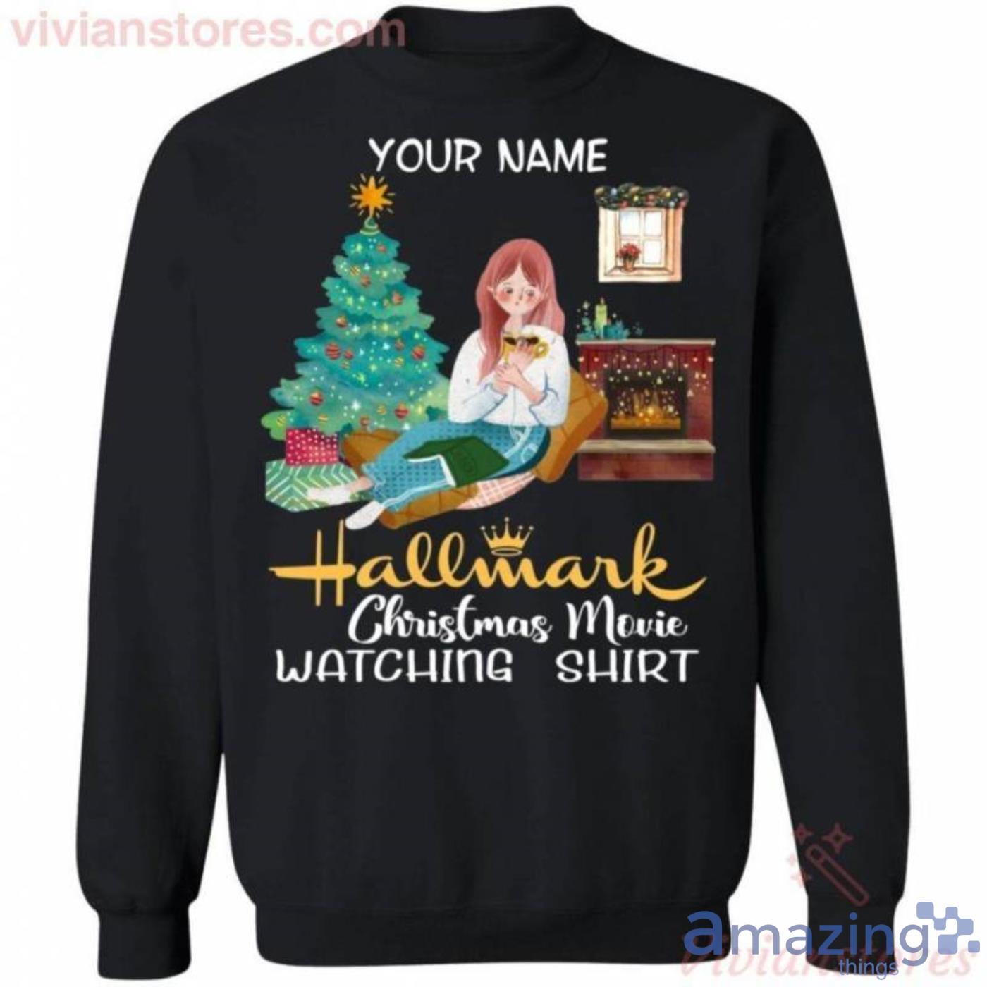 Christmas Custom Name Sweater Hallmark Movie Watching Shirt Best Gift For Christmas Product Photo 1