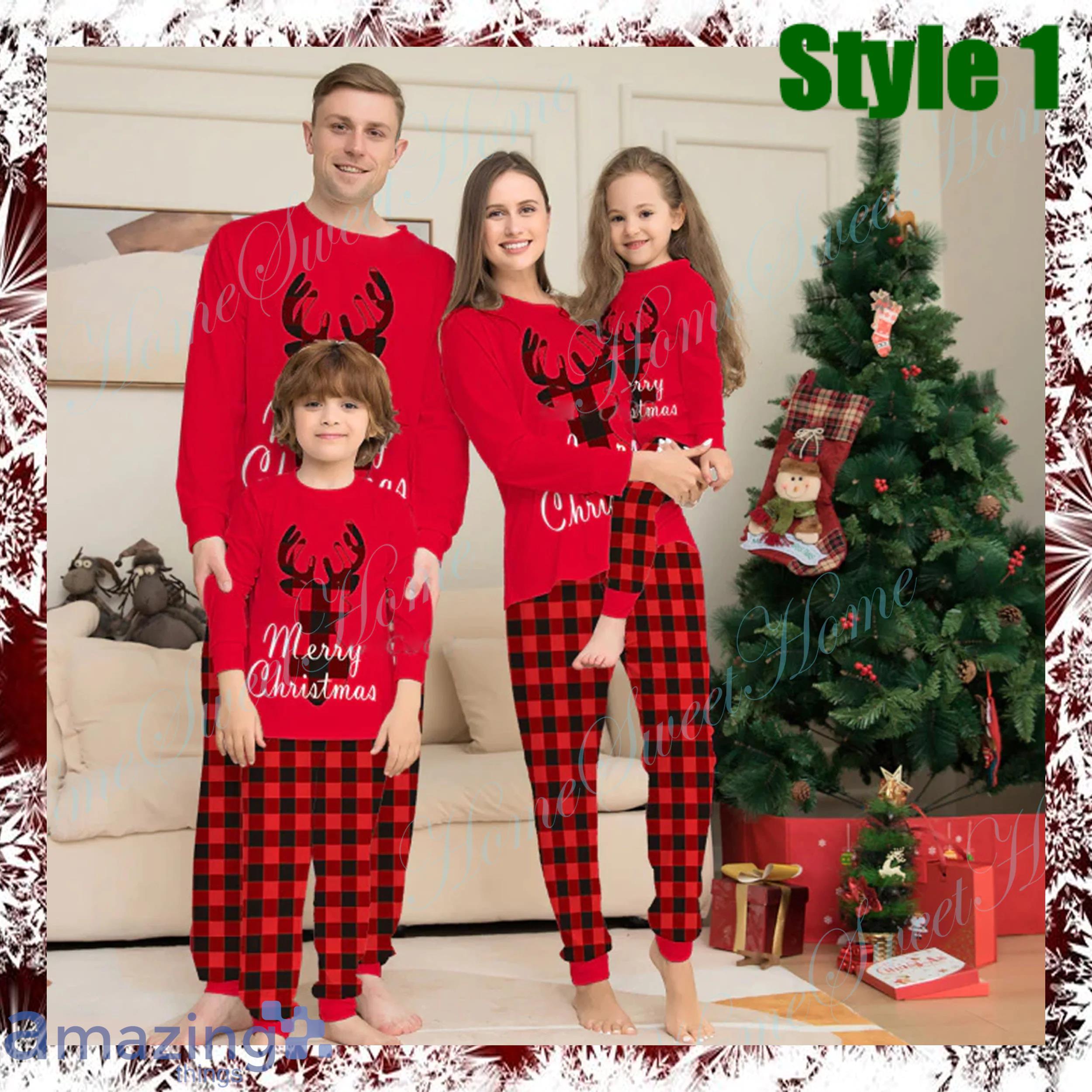 Christmas Deer Merry Christmas Matching Family Pajamas Product Photo 1
