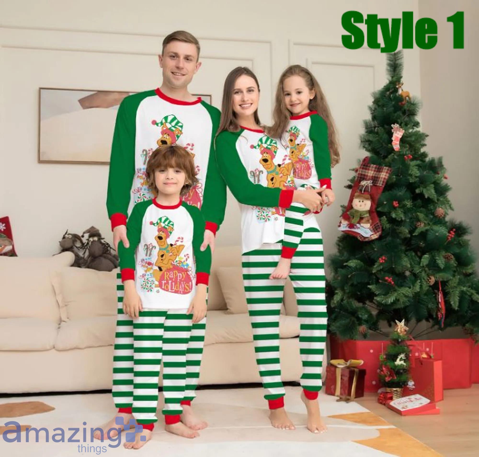 Christmas Dog Happy Holidays Christmas Matching Family Pajamas Product Photo 1