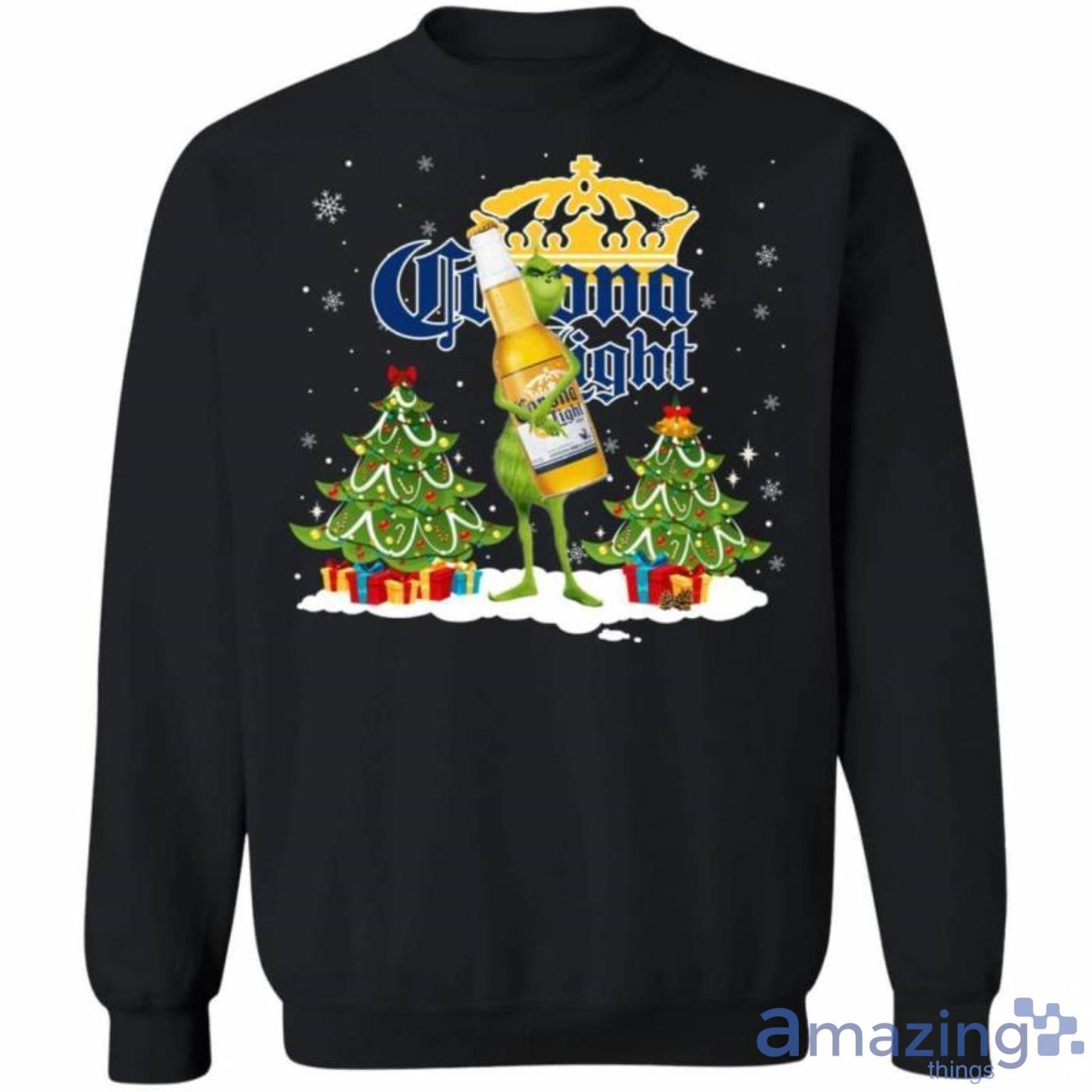 Christmas Ginch Sweater Grinch Hold Corona Light Funny Christmas Sweatshirt Product Photo 1