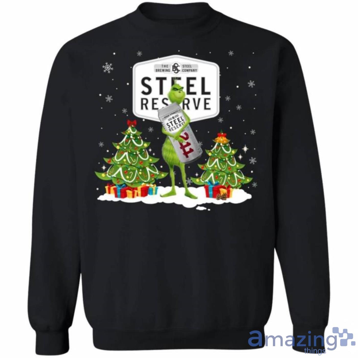 Christmas Ginch Sweater Grinch Hold Steel Reserve Funny Christmas Sweatshirt Product Photo 1