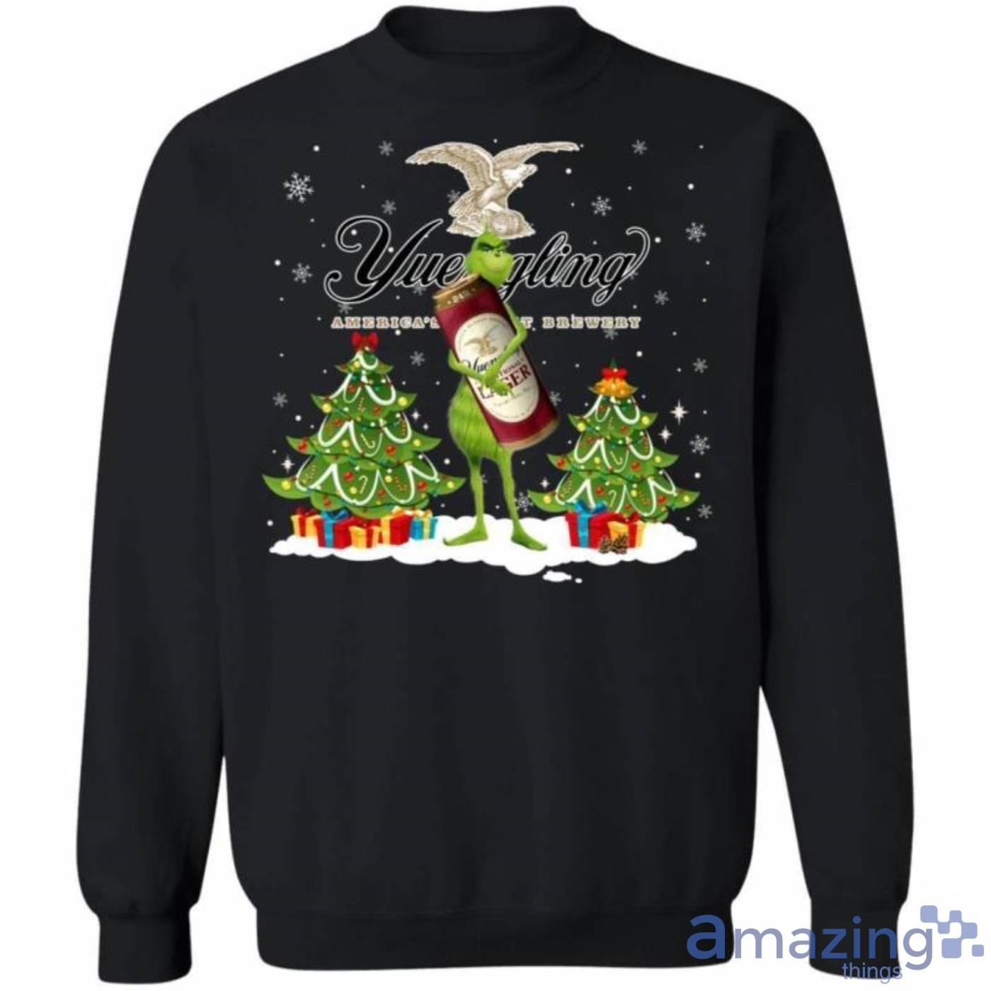 Christmas Ginch Sweater Grinch Hold Yuengling Lager Funny Christmas Sweatshirt Product Photo 1