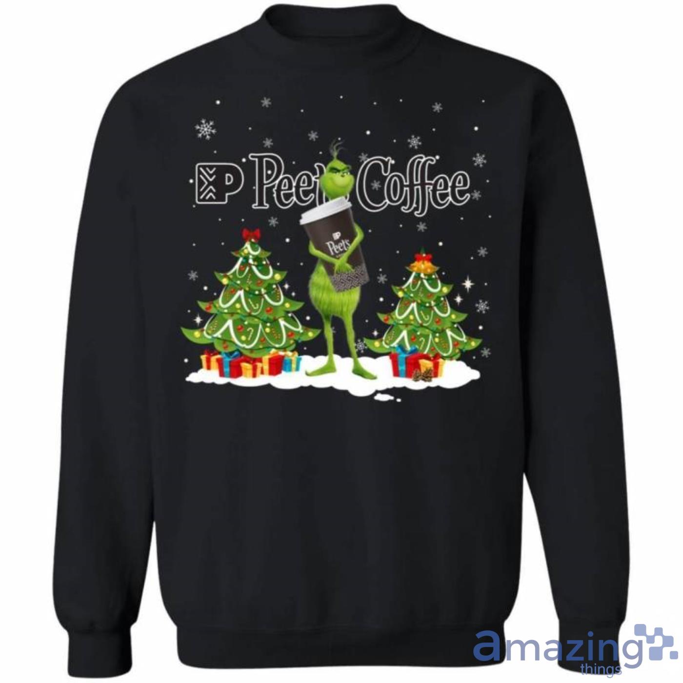 Christmas Grinch Sweater Grinch Hold Peet' Coffee Funny Christmas Sweatshirt Product Photo 1 Christmas Grinch Sweater Grinch Hold Peet' Coffee Funny Christmas Sweatshirt Product Photo 1