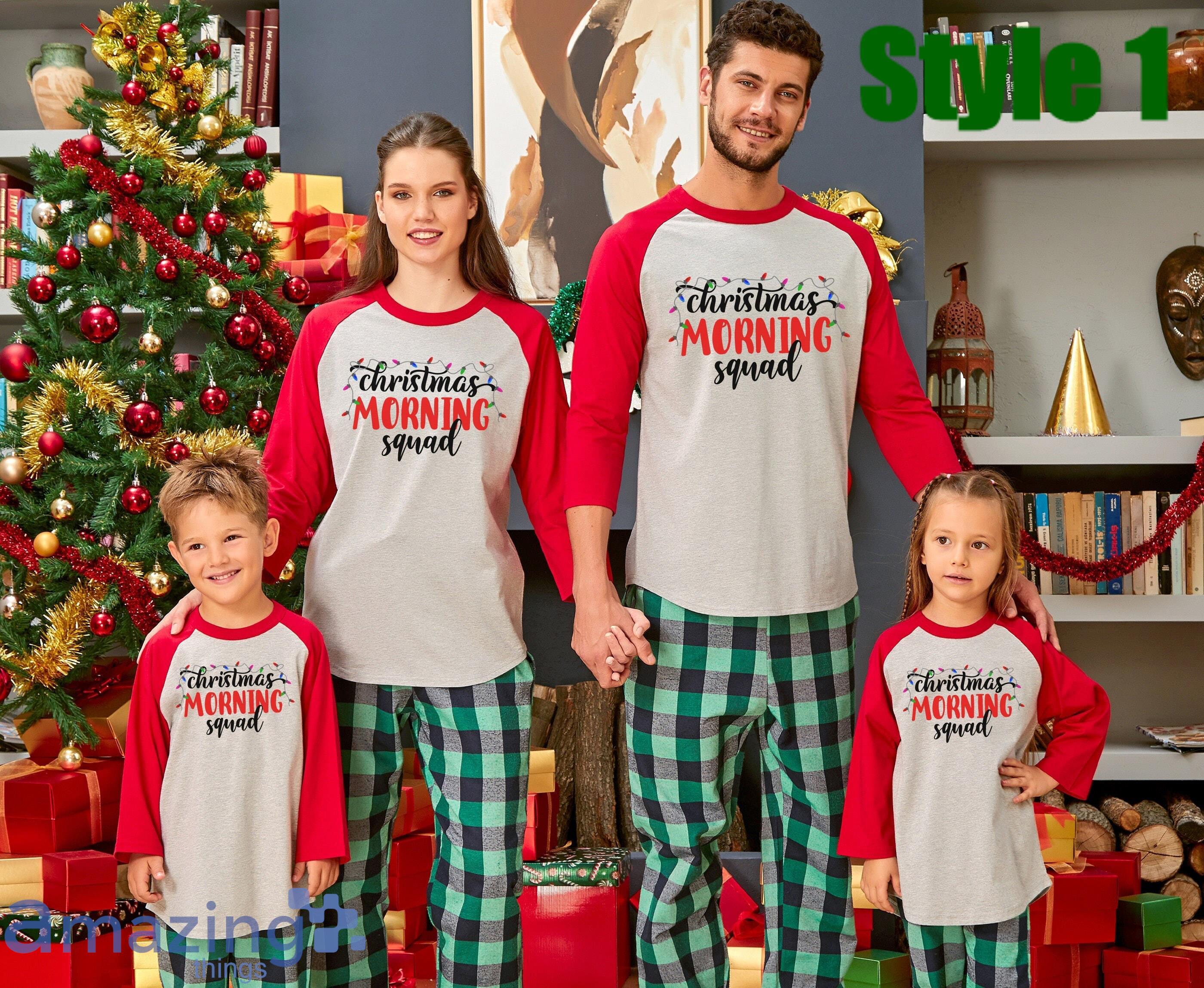 Christmas Morning Squad Christmas Matching Family Pajamas Product Photo 1