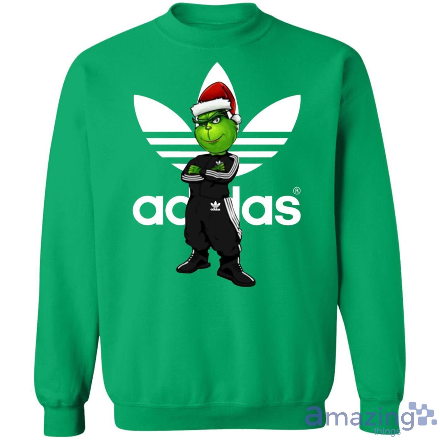 Onbelangrijk steenkool Tether Christmas Santa Grinch Adidas Shirt Sweatshirt