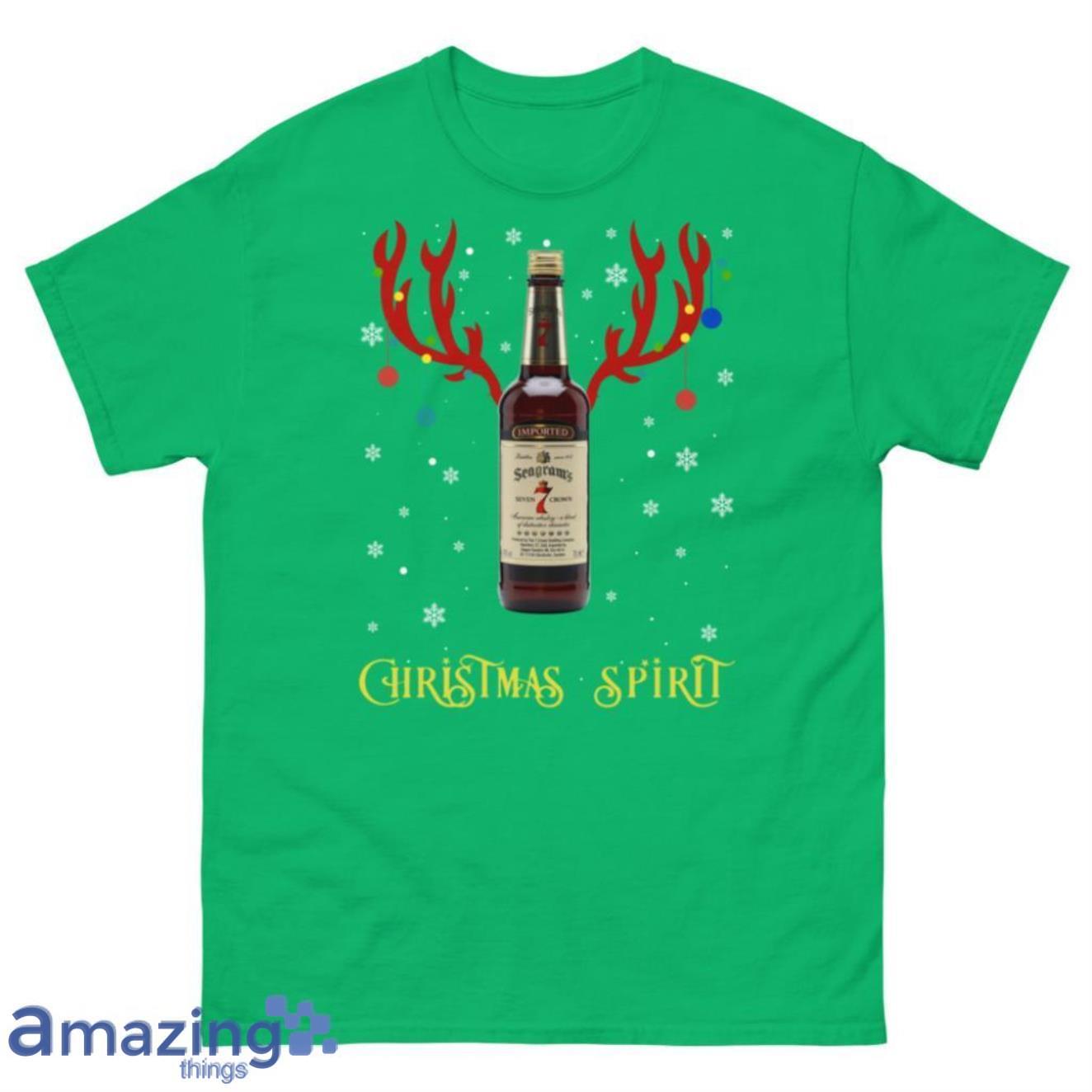 Christmas Spirit Reindeer Seagram’s 7 Crown Canadian Whisky Sweatshirt image Christmas Spirit Reindeer Seagram’s 7 Crown Canadian Whisky Sweatshirt - Unisex Classic T-Shirt-2