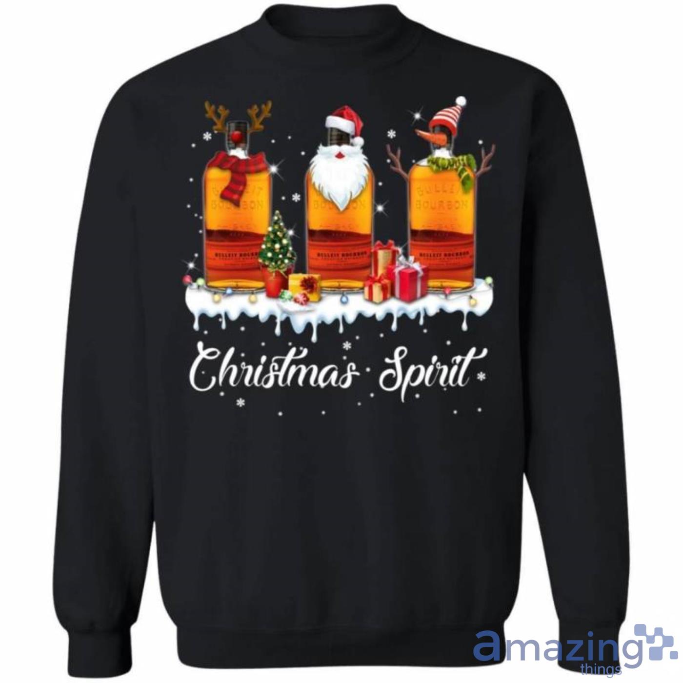 Christmas Sweater Bulleit Christmas Spirit Whisky Christmas Sweatshirt Best Xmas Gifts Product Photo 1