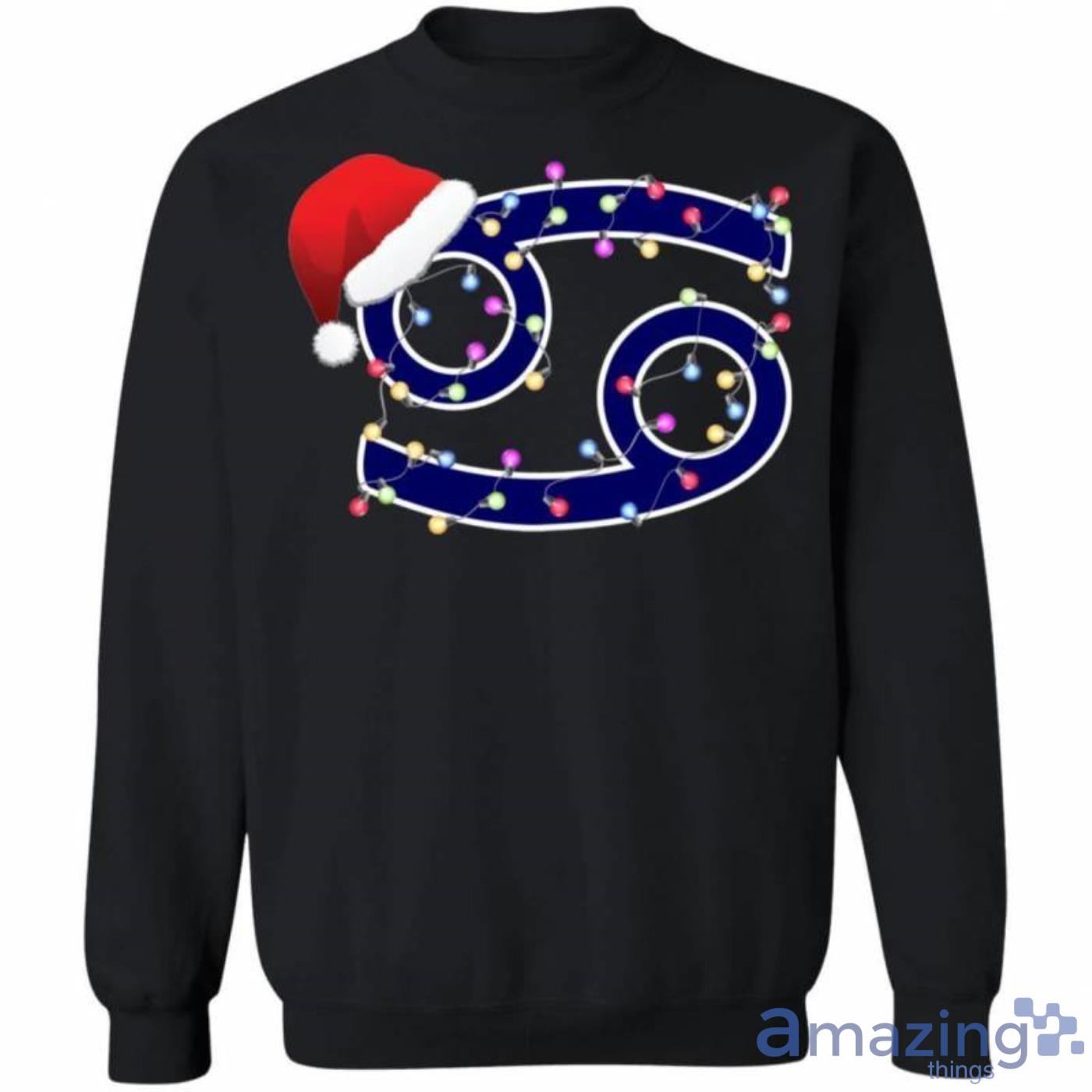 Christmas Sweater Cancer Astrological Sign In Christmas Lights Christmas Sweatshirt Best Xmas Gifts Product Photo 1