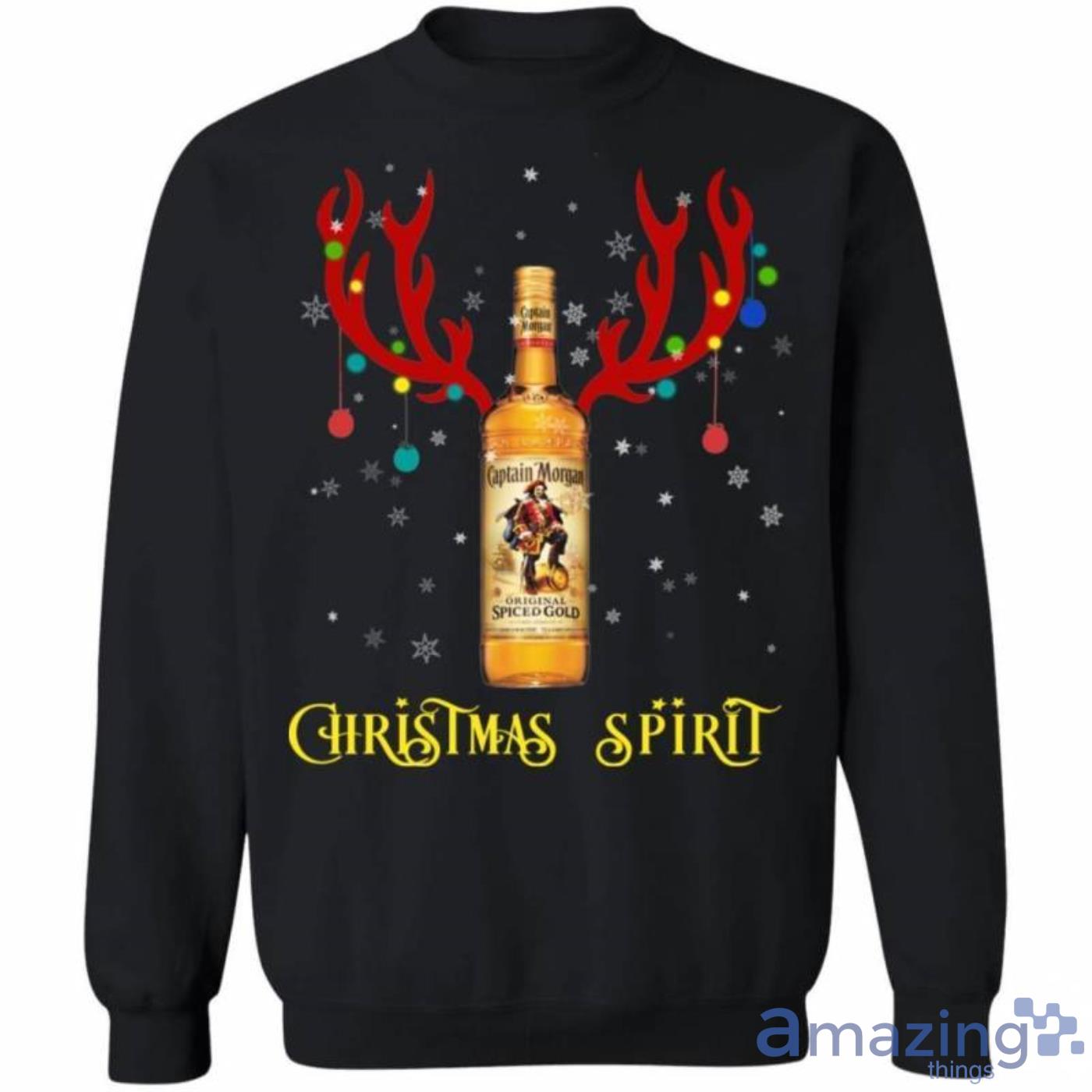 Christmas Sweater Captain Morgan Christmas Spirit Reindeer Rum Christmas Sweatshirt Product Photo 1
