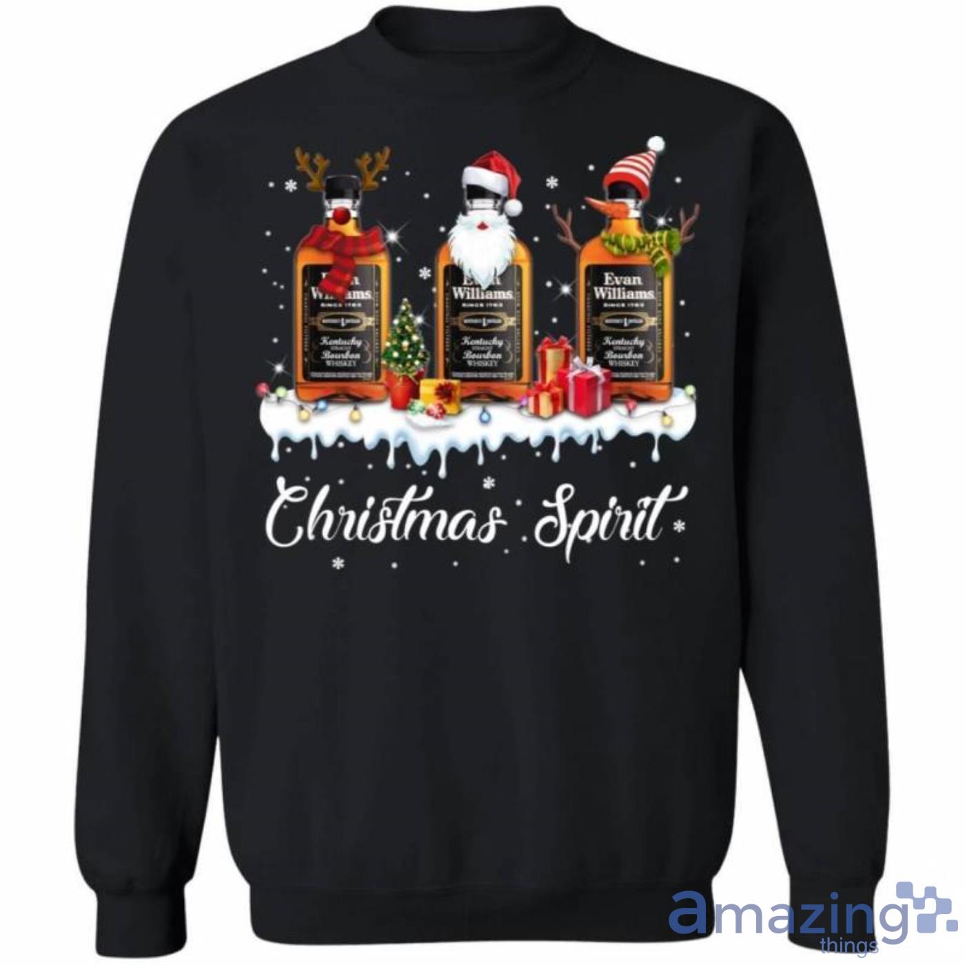 Christmas Sweater Evan Williams Christmas Spirit Whisky Christmas Sweatshirt Best Xmas Gifts Product Photo 1