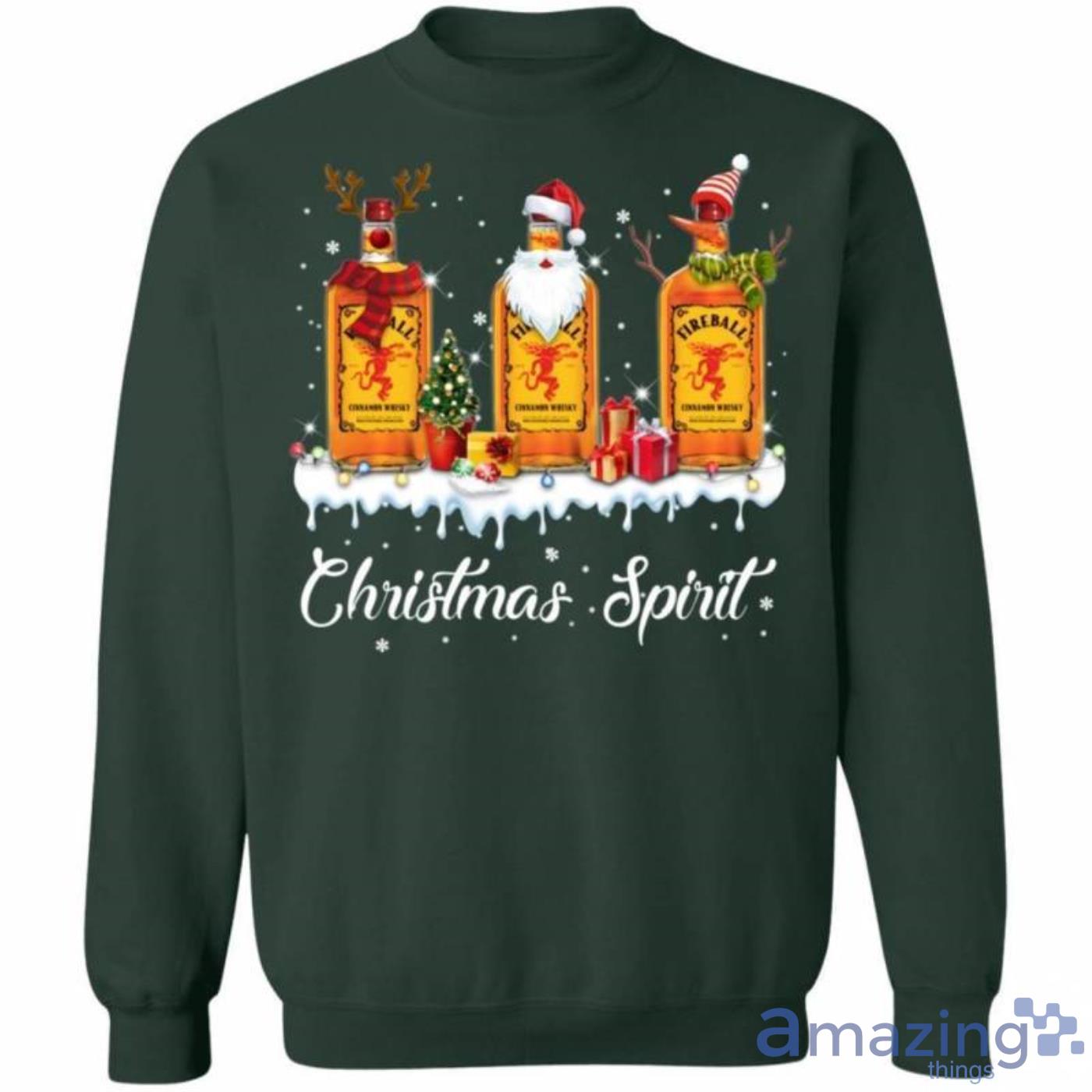 Christmas Sweater Fireball Christmas Spirit Whisky Christmas Sweatshirt Best Xmas Gifts image Christmas Sweater Fireball Christmas Spirit Whisky Christmas Sweatshirt Best Xmas Gifts Product Photo 2