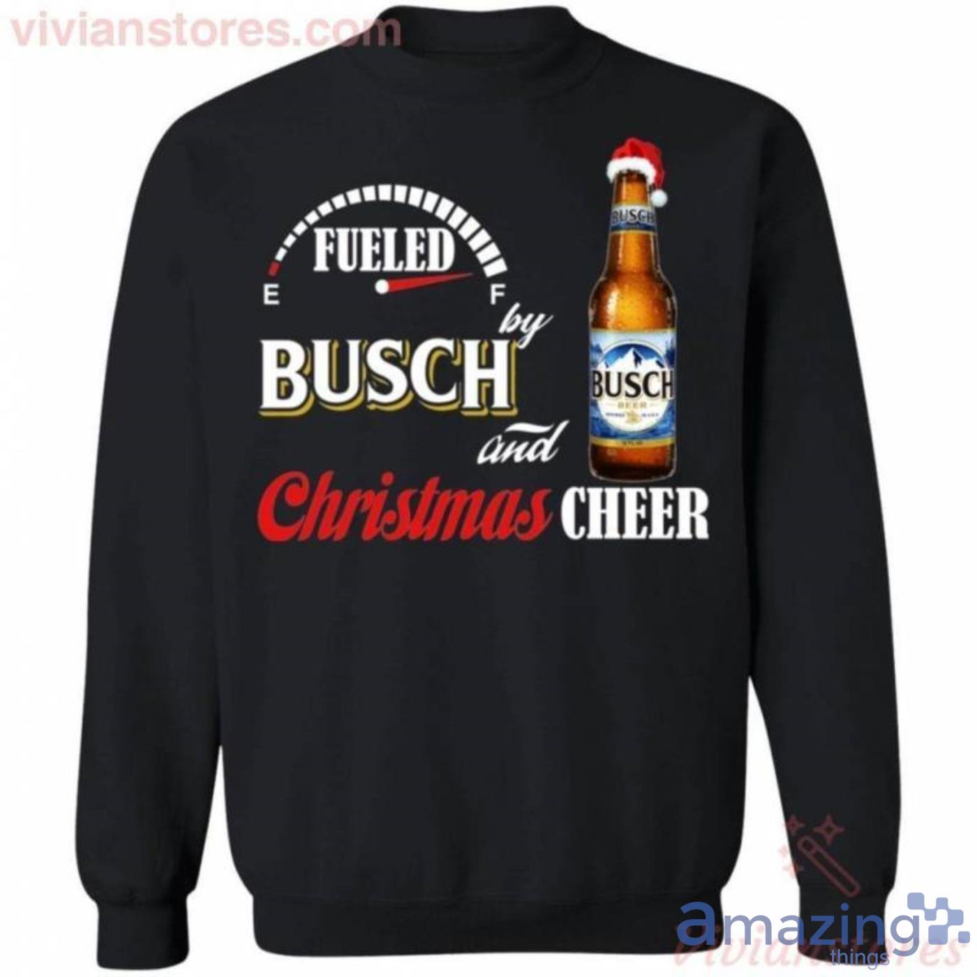 Christmas Sweater Fueled By Busch And Christmas Cheer Beer Christmas Sweatshirt Best Xmas Gifts Product Photo 1