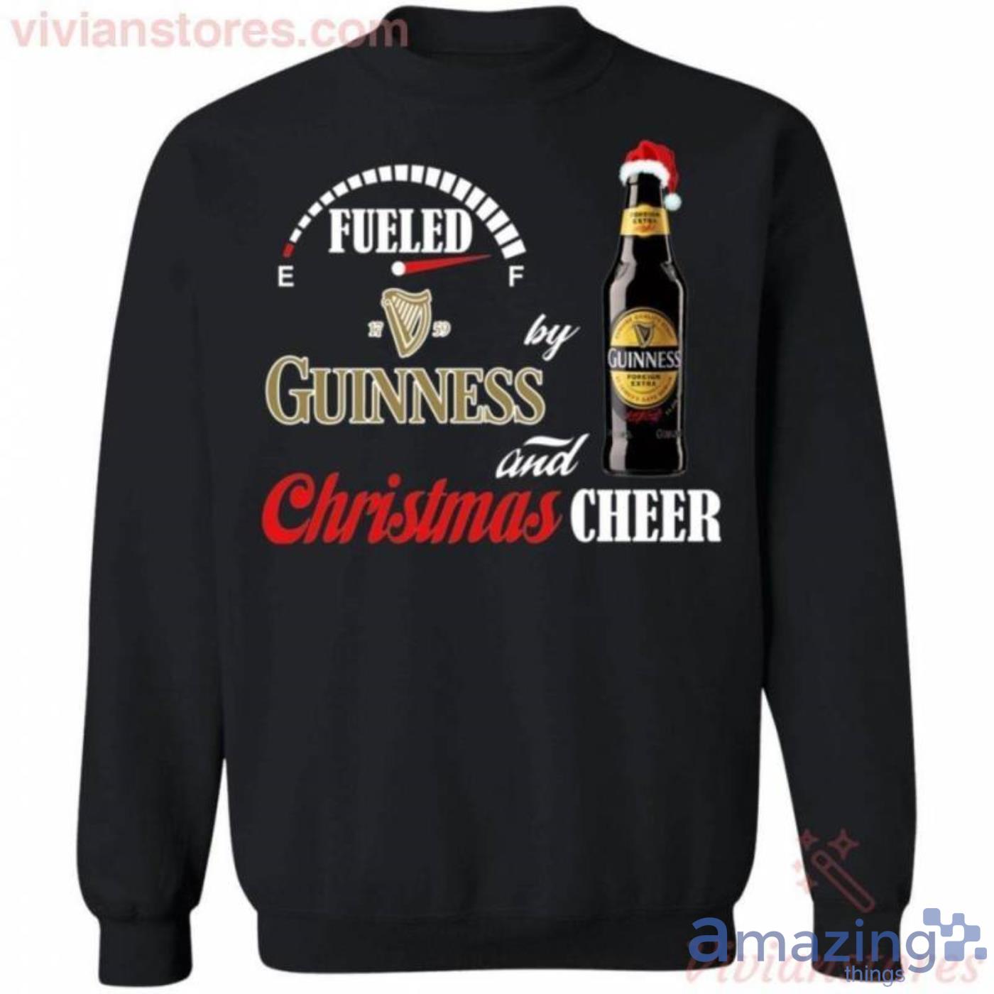 Christmas Sweater Fueled By Guinness And Christmas Cheer Beer Christmas Sweatshirt Best Xmas Gifts Product Photo 1