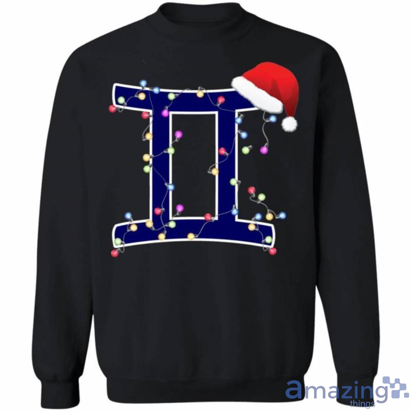 Christmas Sweater Gemini Astrological Sign In Christmas Lights Christmas Sweatshirt Best Xmas Gifts Product Photo 1