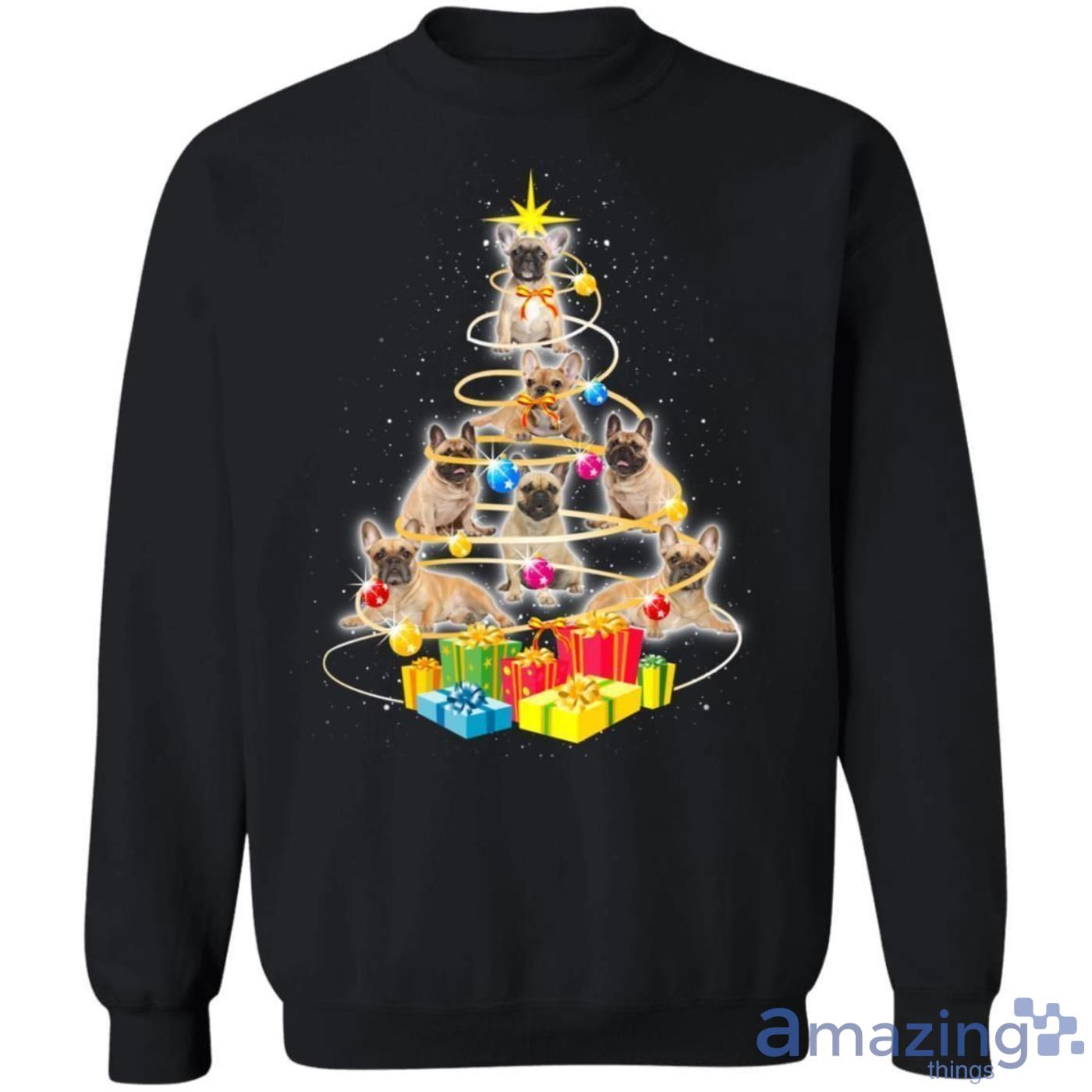 Christmas Tree French Bulldog Sweater Sweatshirt Christmas Gifts For Who Love Dog Product Photo 1