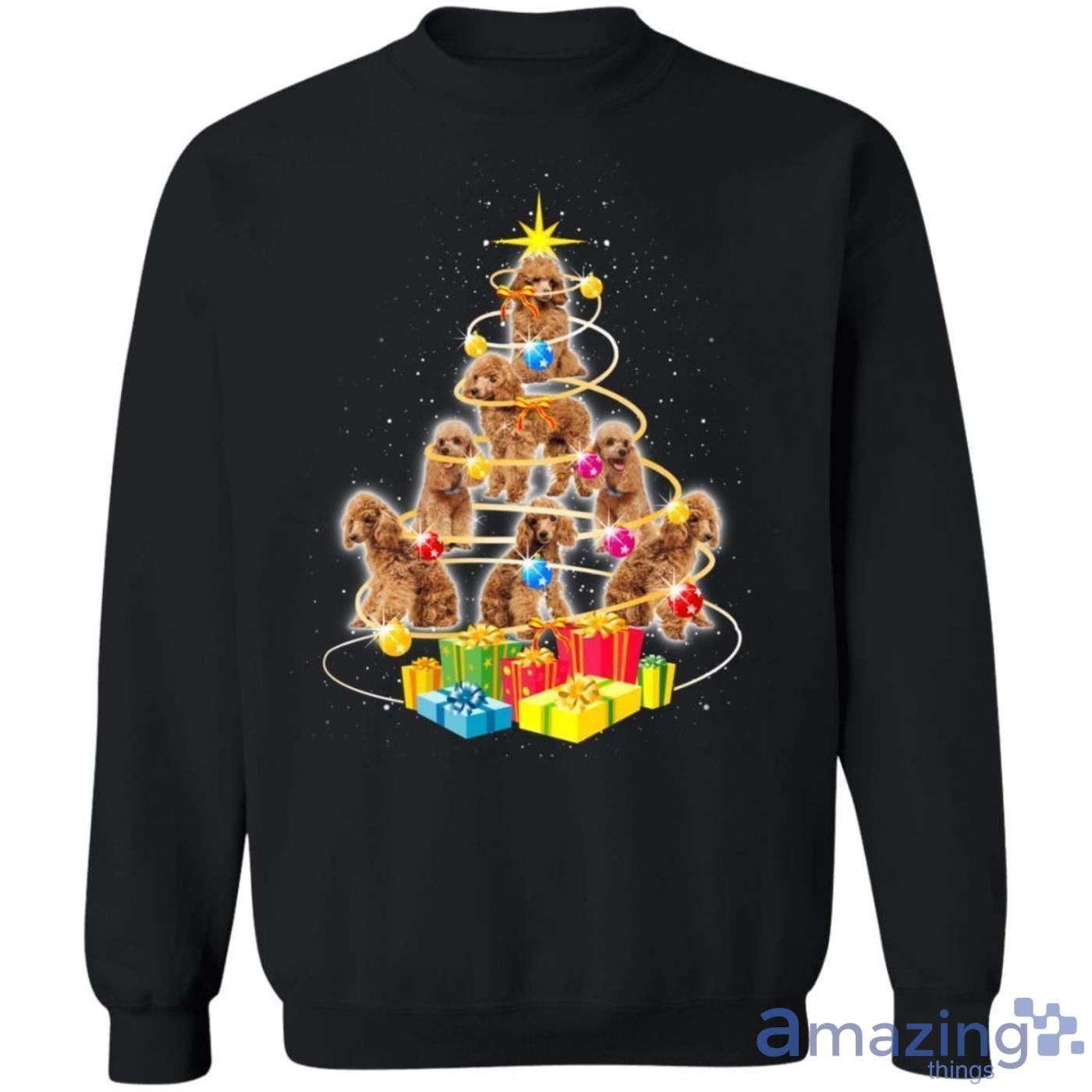 Christmas Tree Poodle Dog Sweater Christmas Sweatshirt Product Photo 1