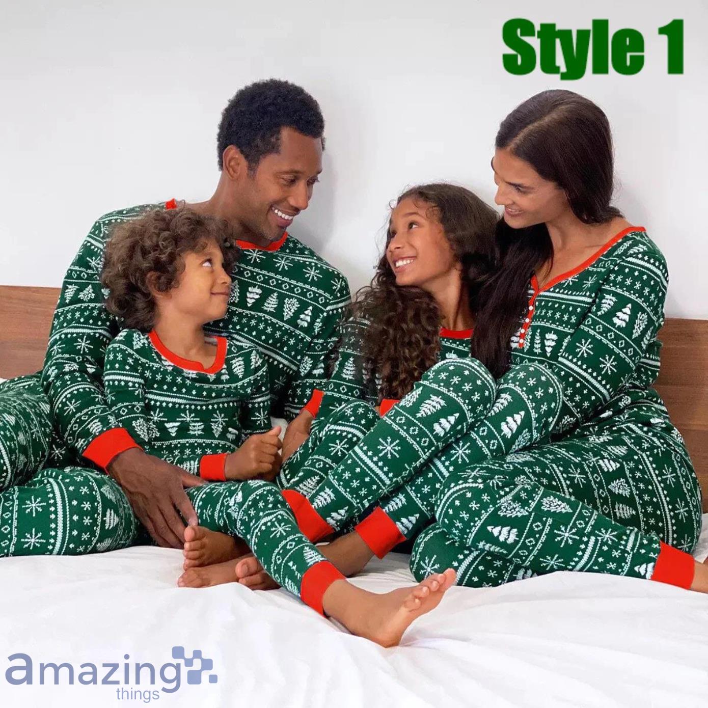 Christmas Ugly Sweater Pattern Christmas Matching Family Pajamas Product Photo 2