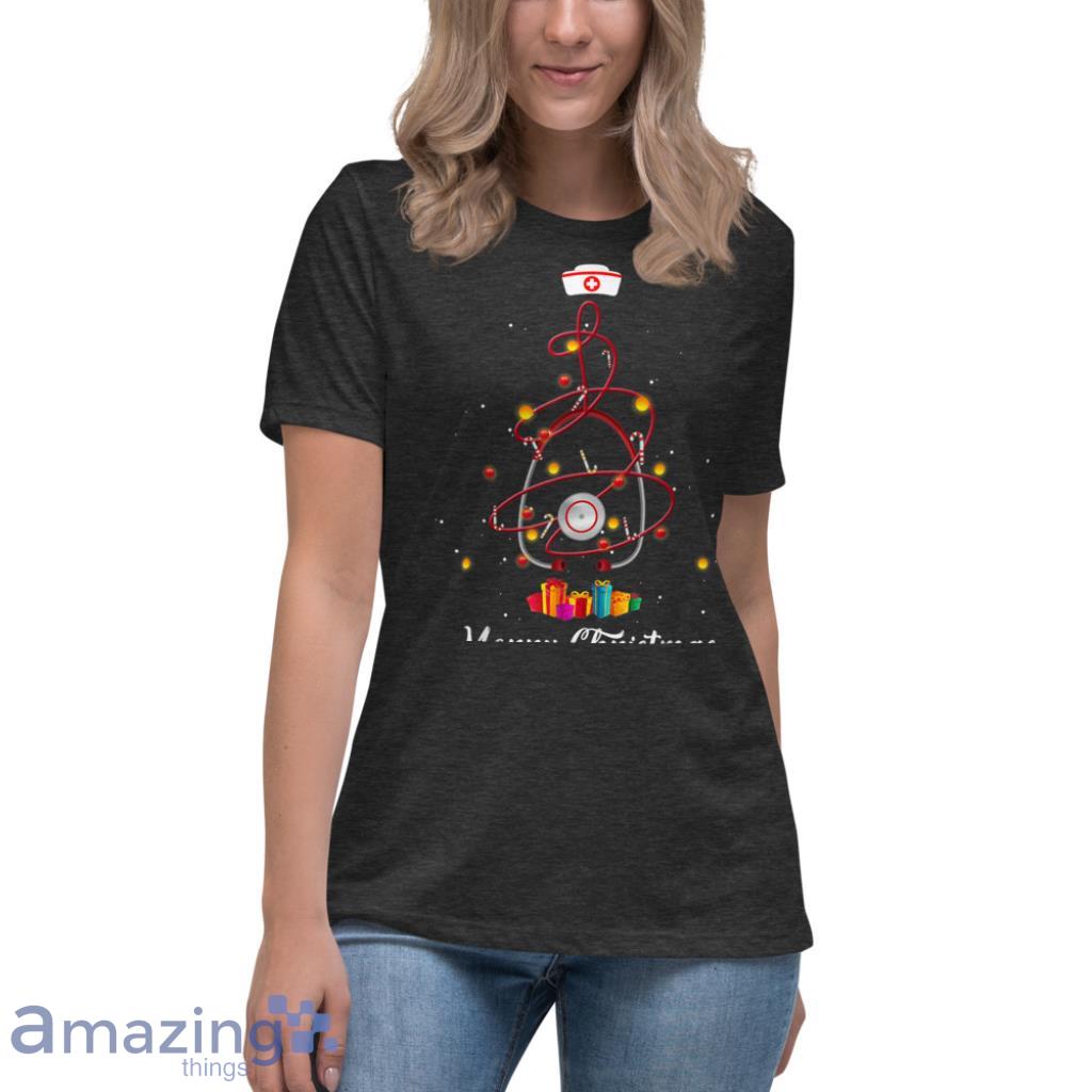 Christmas Xmas Stethoscope Nurse Christmas Scrub Women Christmas Shirt image Christmas Xmas Stethoscope Nurse Christmas Scrub Women Christmas Shirt