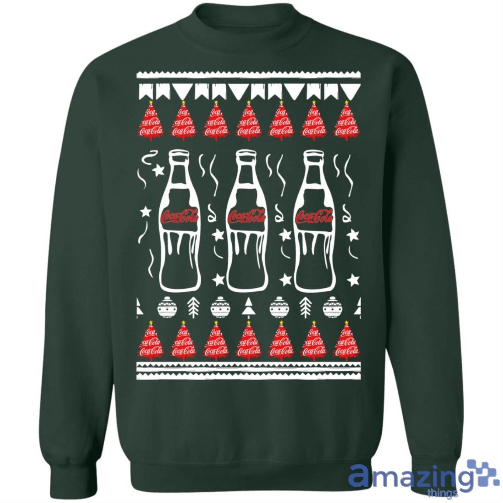 Coca Cola Bottles Art Drawing Funny Christmas Tree Sweatshirt Product Photo 1