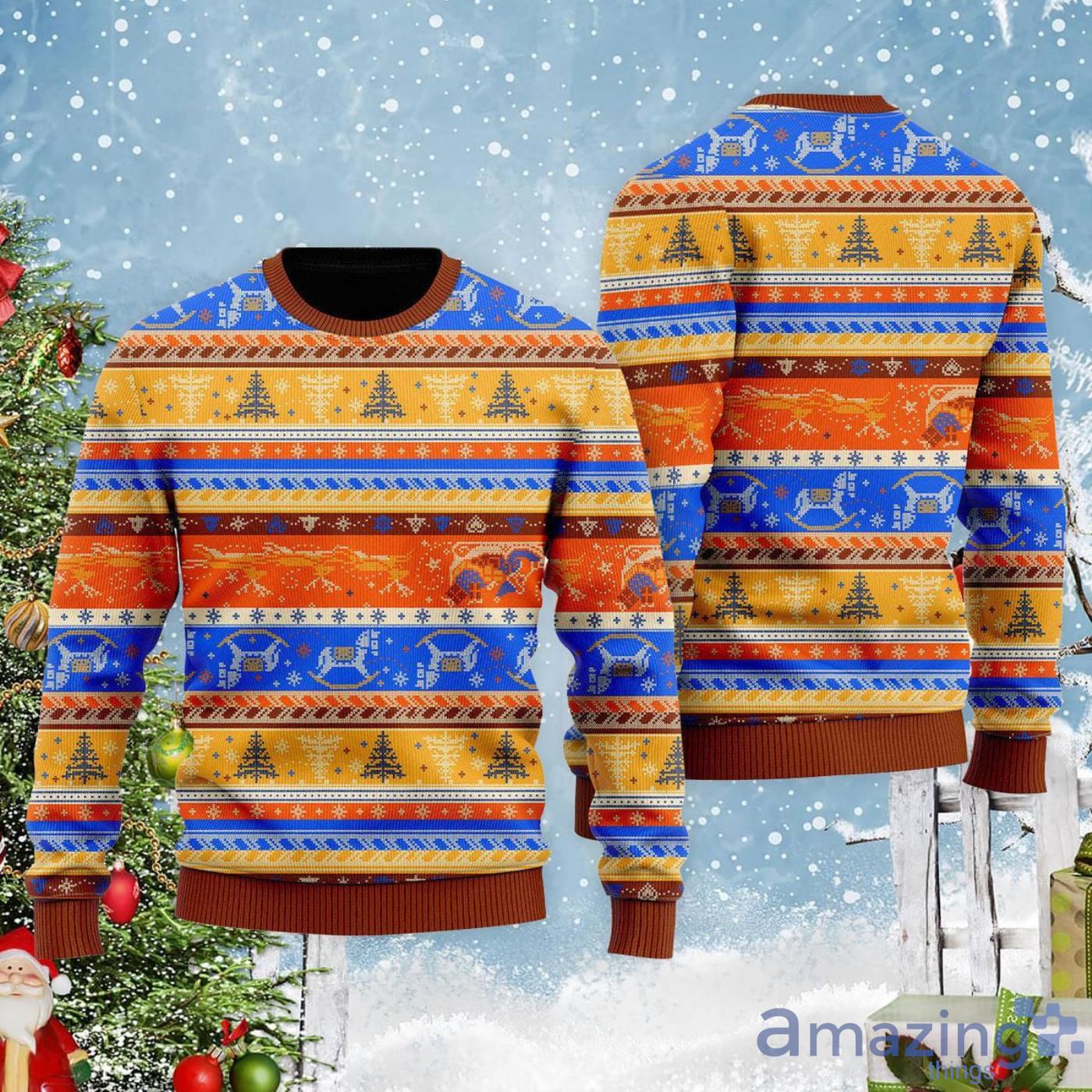 Crazy Light Up Xmas Pattern Ugly Christmas Sweater Product Photo 1