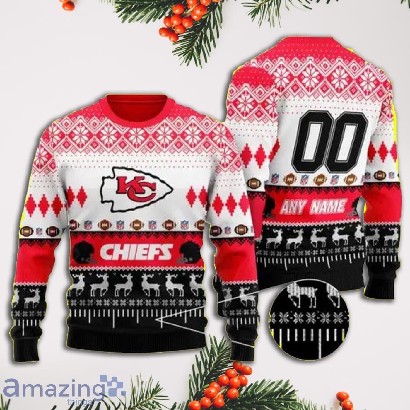 Kansas City Chiefs custom name ugly sweater - TH301121 - USALast