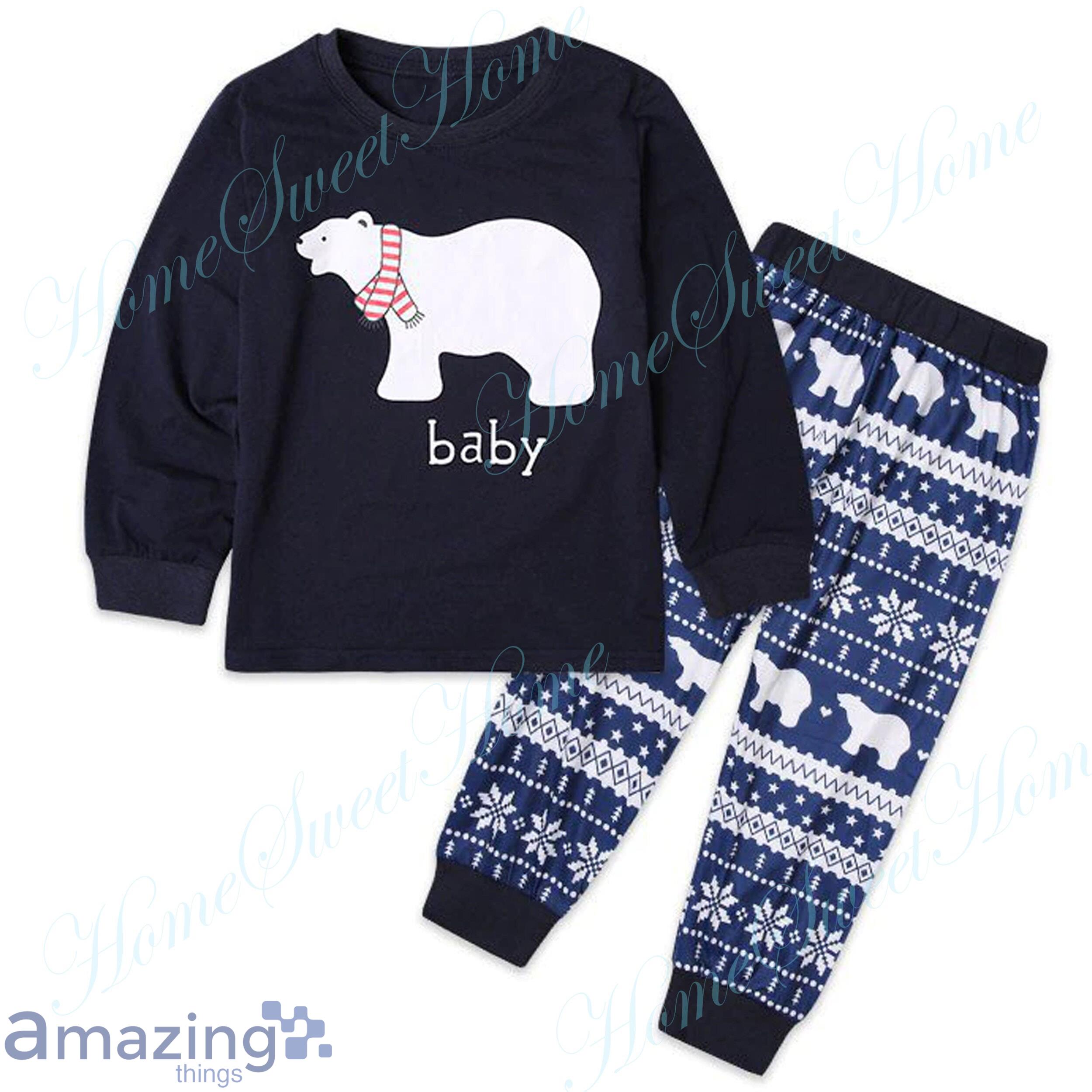 Custom Name Beer And Christmas Pattern Merry Christmas Matching Family Pajamas Product Photo 2