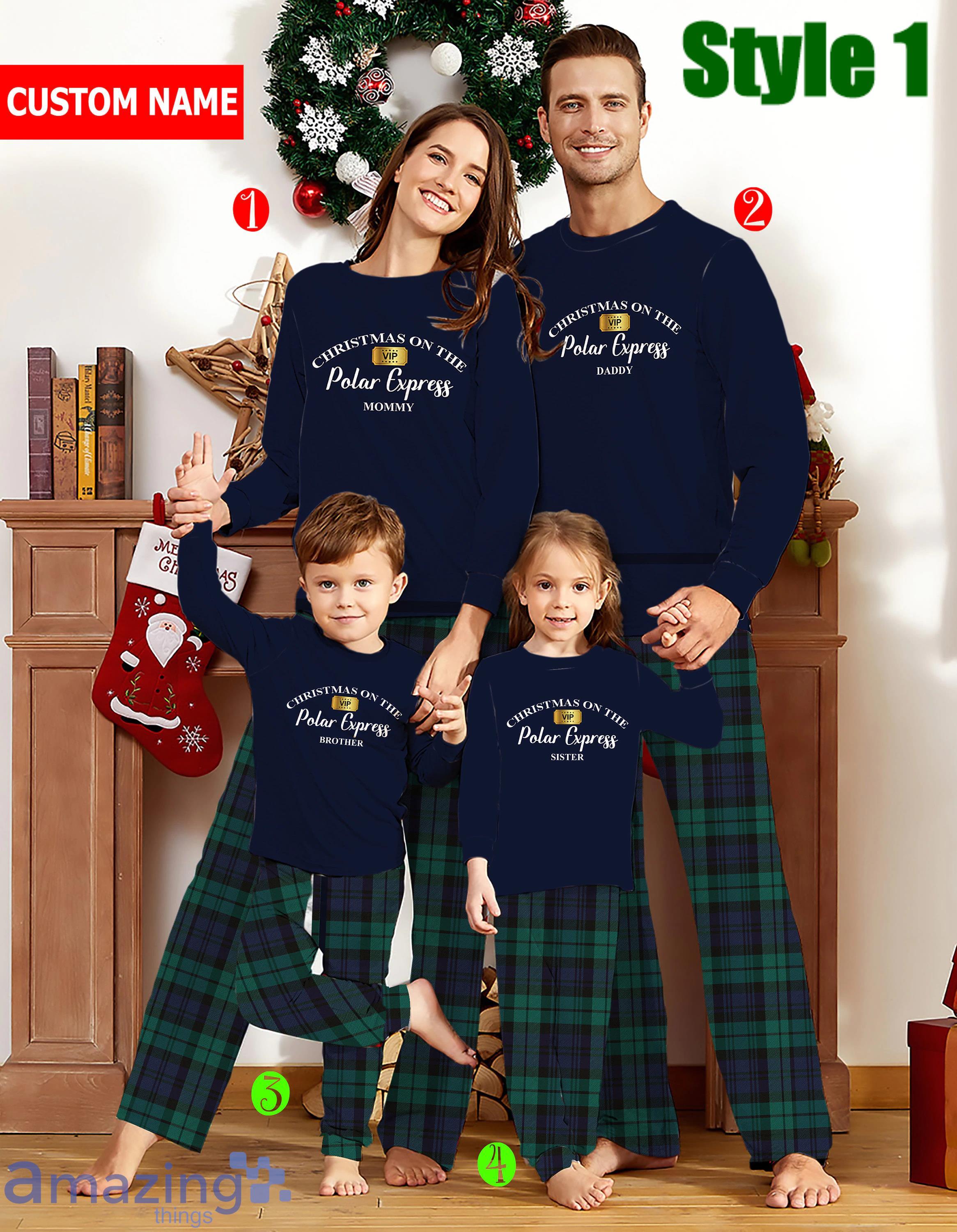 Custom Name Christmas One The Vip Polar Express Matching Family Pajamas Product Photo 1