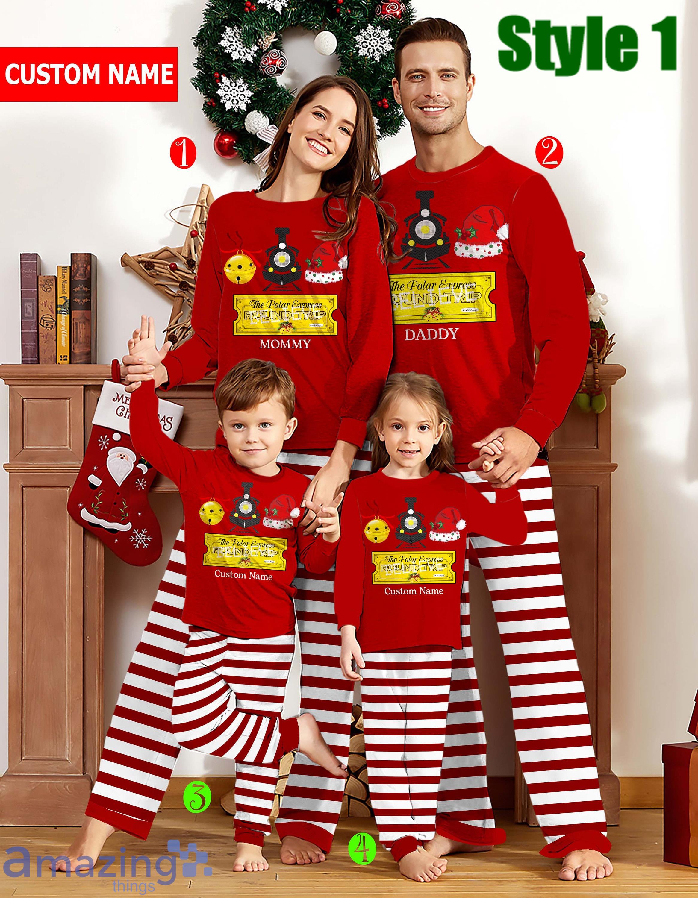 Custom Name Christmas Red One The Vip Polar Express Matching Family Pajamas Product Photo 1