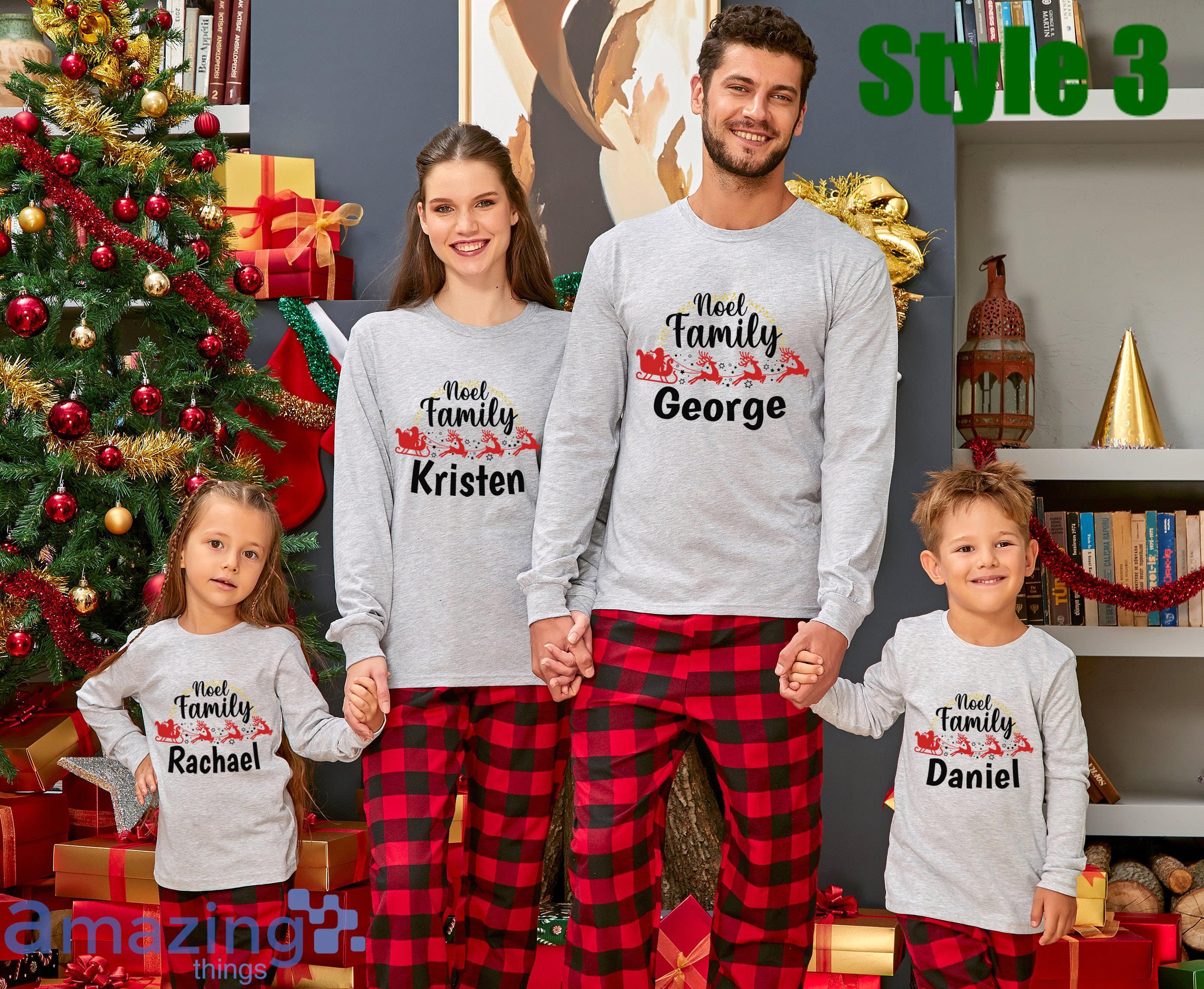 Custom Name Noel Family Christmas Matching Family Pajamas