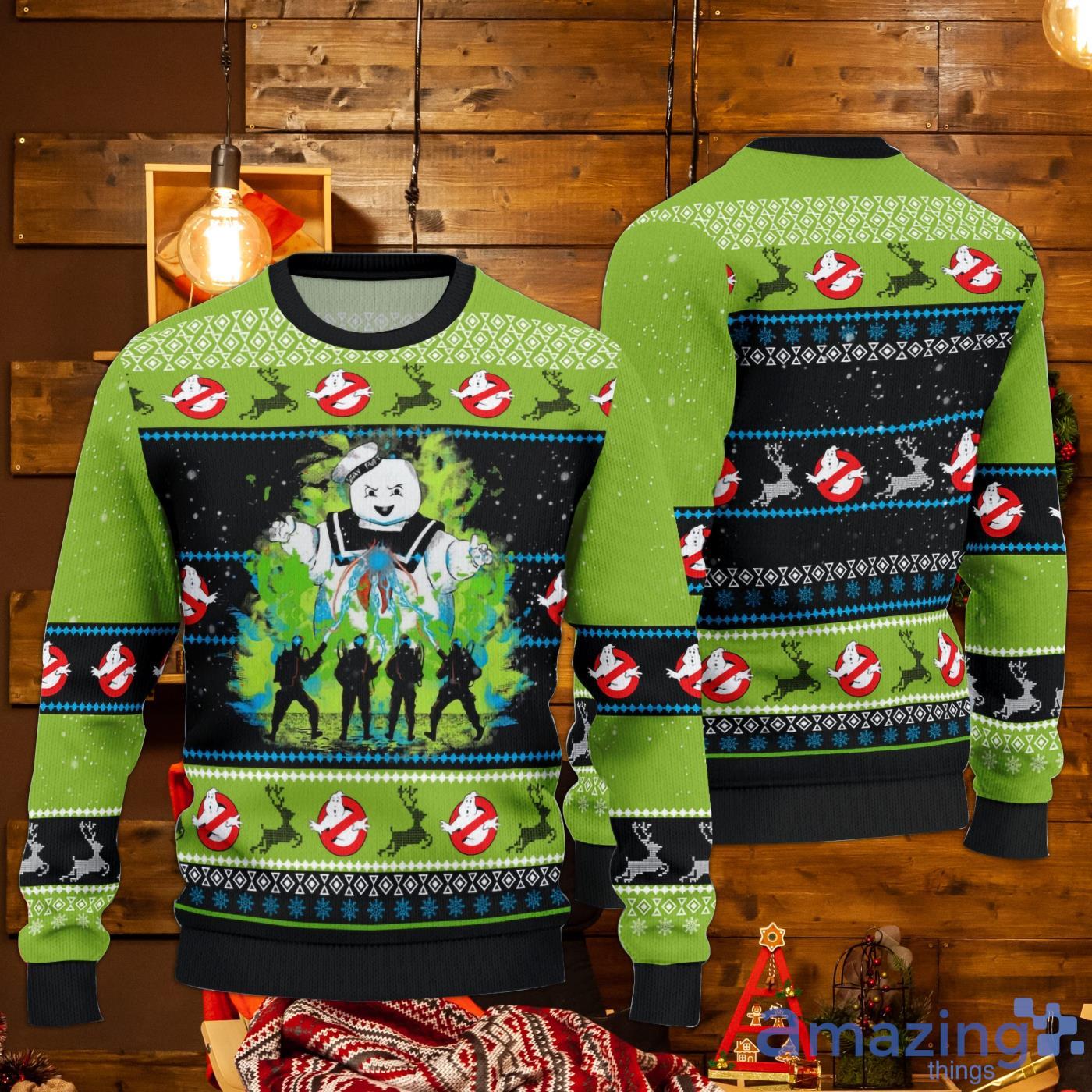 Cute Christmas Gift Ghostbuster Christmas Gift Ugly Christmas Sweater Product Photo 1