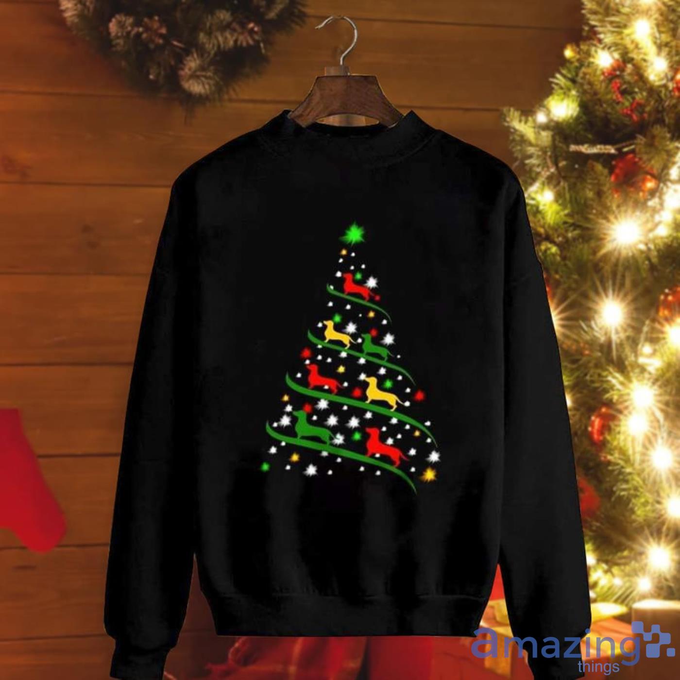 Dachshund Xmas Tree Cute Thing Winter Season Coming Lovers Dog Lovers Christmas Sweatshirt Product Photo 1