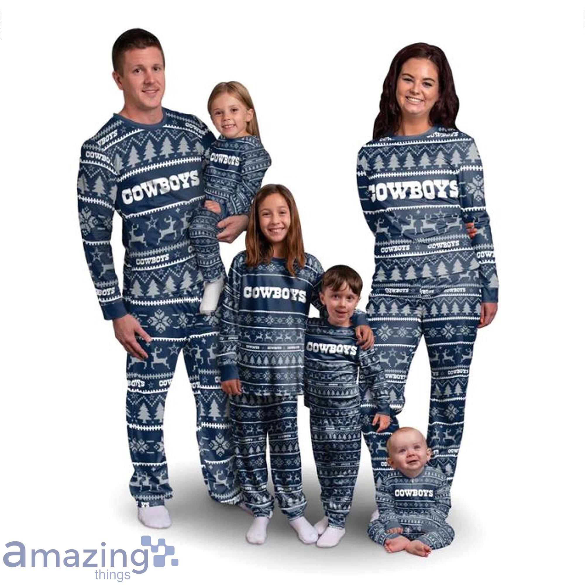 Dallas Cowboys Nfl Family Holiday Christmas Matching Family Pajamas Product Photo 2