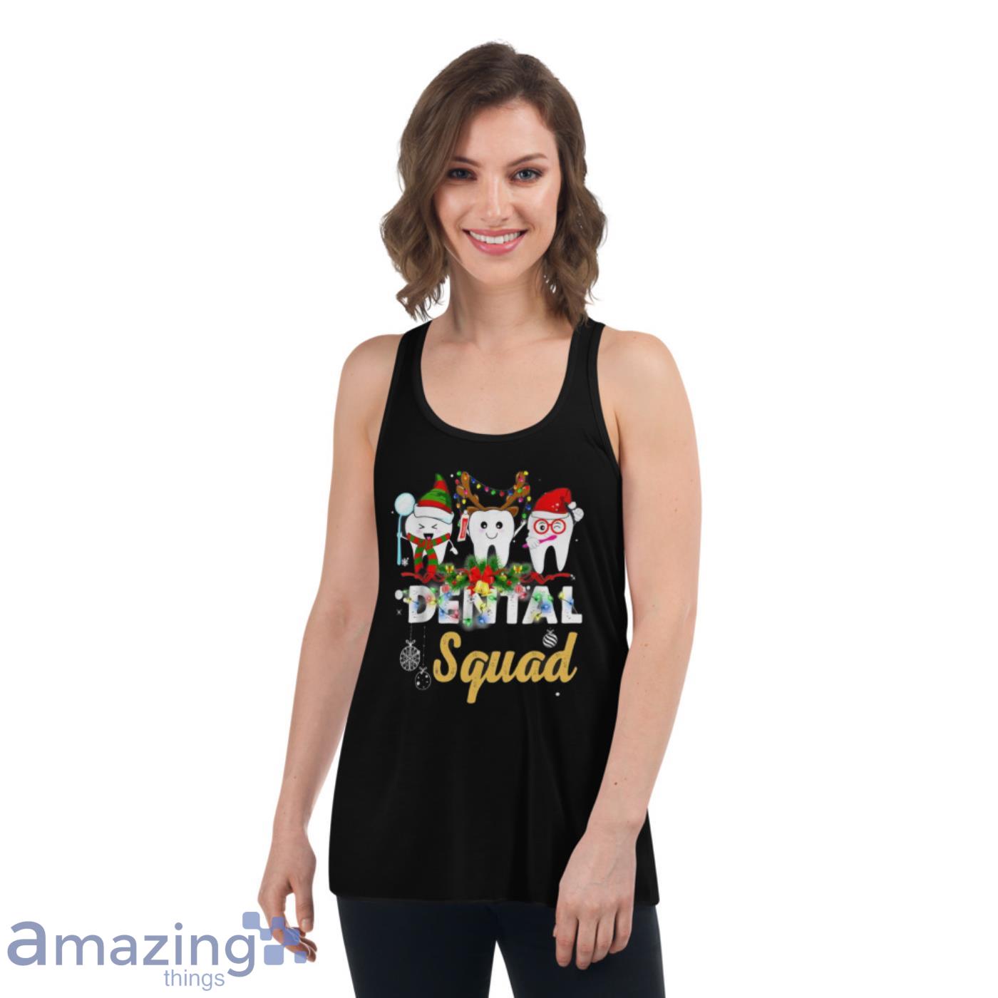 Dental Squad Merry Christmas Shirt image Dental Squad Merry Christmas Shirt - Womens Flowy Racerback Tank