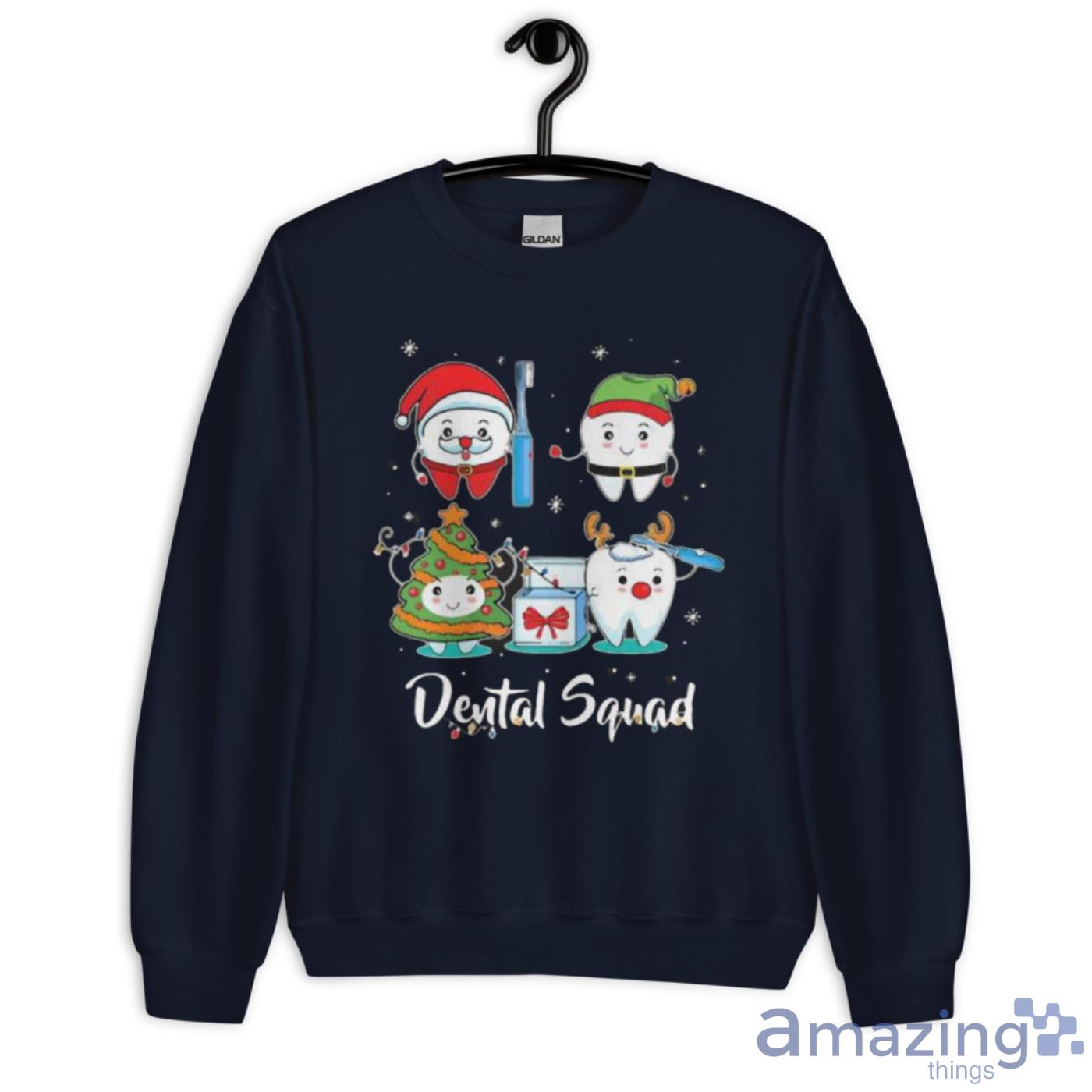 Dental Squad Tooth Dental Assistant Christmas Shirt image Dental Squad Tooth Dental Assistant Christmas Shirt - Unisex Crewneck Sweatshirt-1