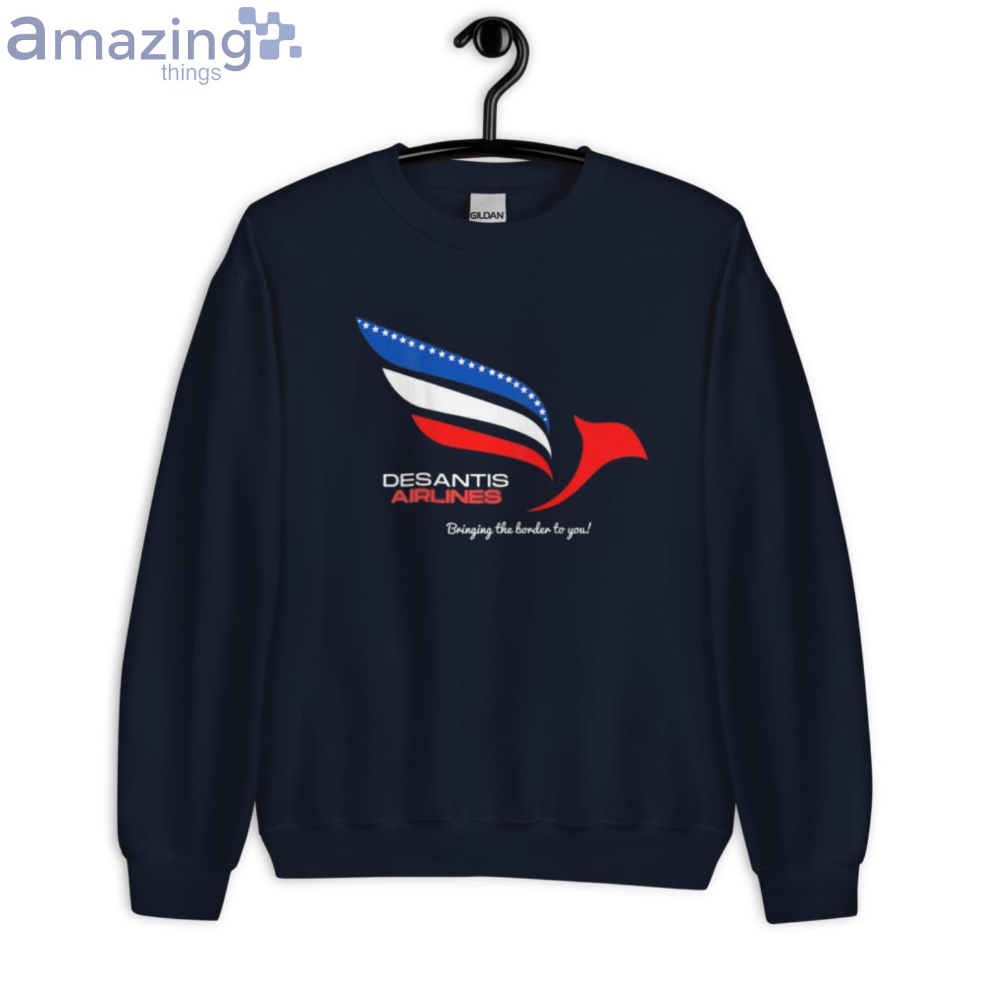 Desantis Airlines Shirt Print on Back image Desantis Airlines Shirt Print on Back - Unisex Crewneck Sweatshirt-1