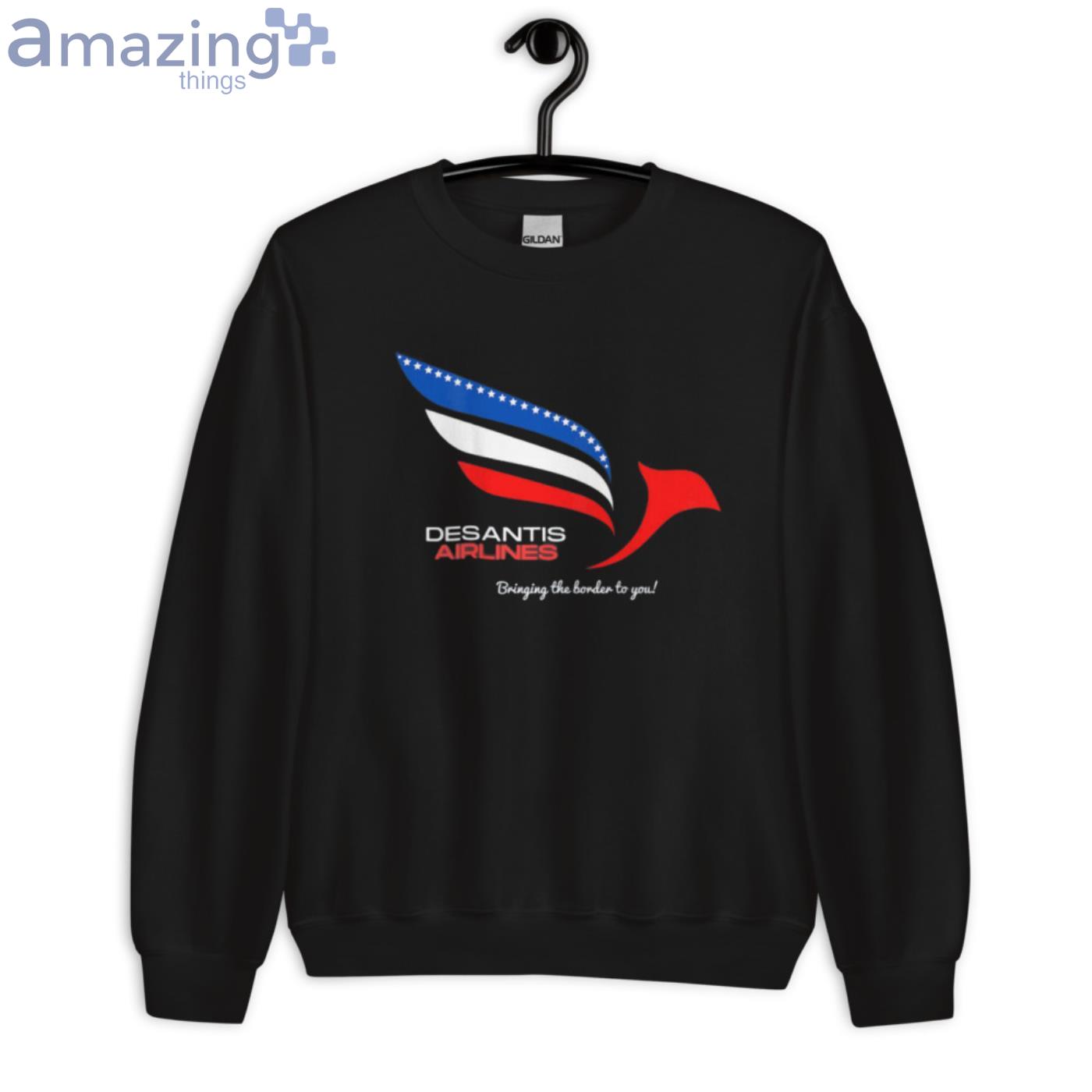 Desantis Airlines Shirt Print on Back image Desantis Airlines Shirt Print on Back - Unisex Crewneck Sweatshirt
