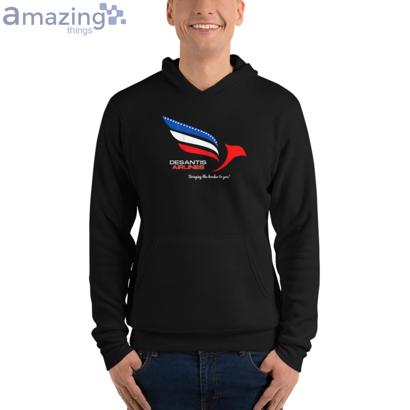 Desantis Airlines Shirt Print on Back image Desantis Airlines Shirt Print on Back - Unisex Fleece Pullover Hoodie