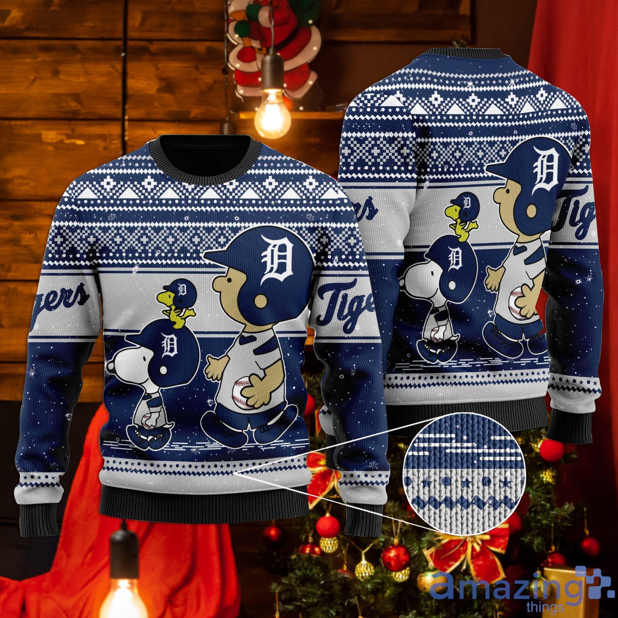 Detroit Tigers Snoopy Lover Ugly Christmas Sweater Product Photo 1